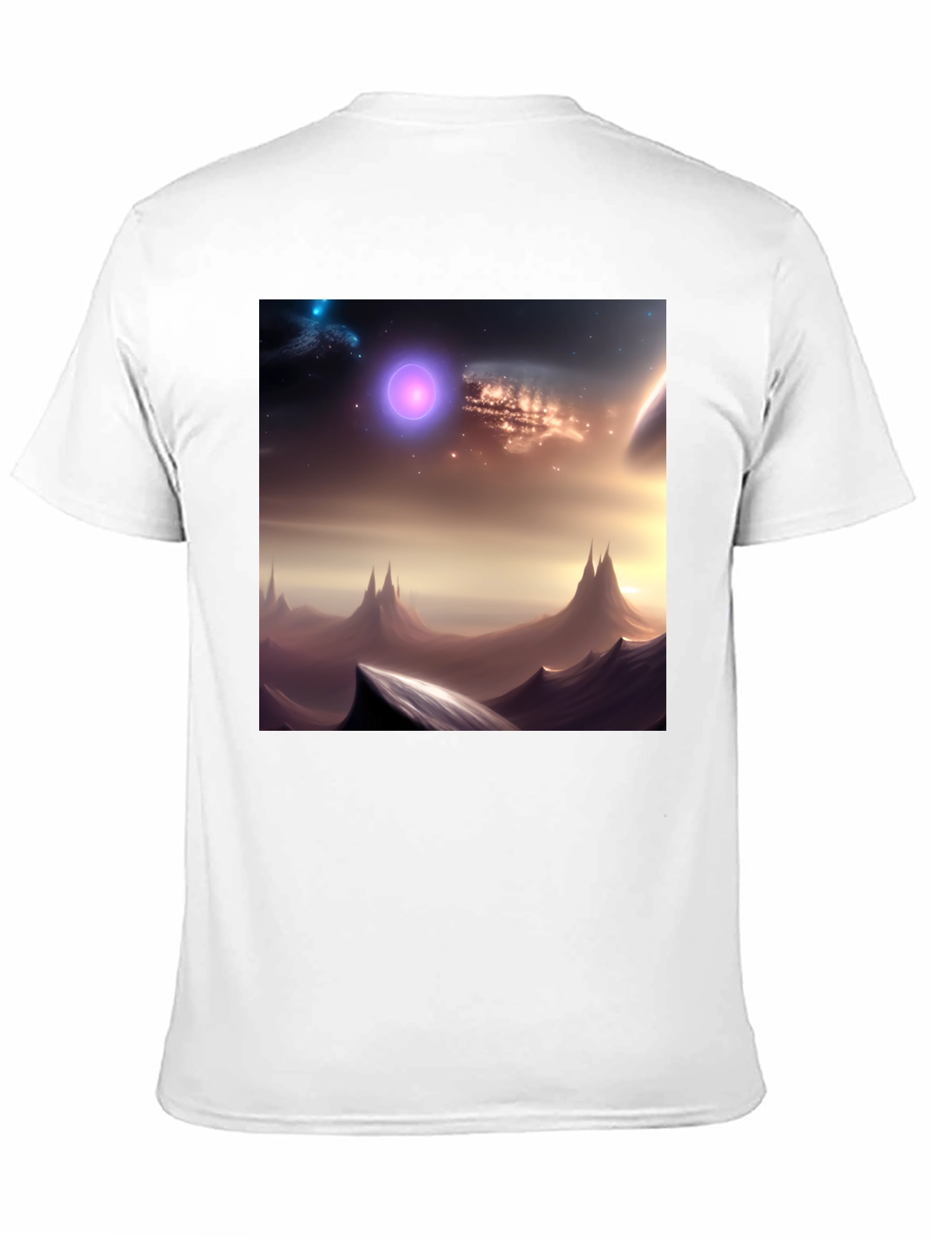 Galaxy Scene Graphic Black T-Shirt
