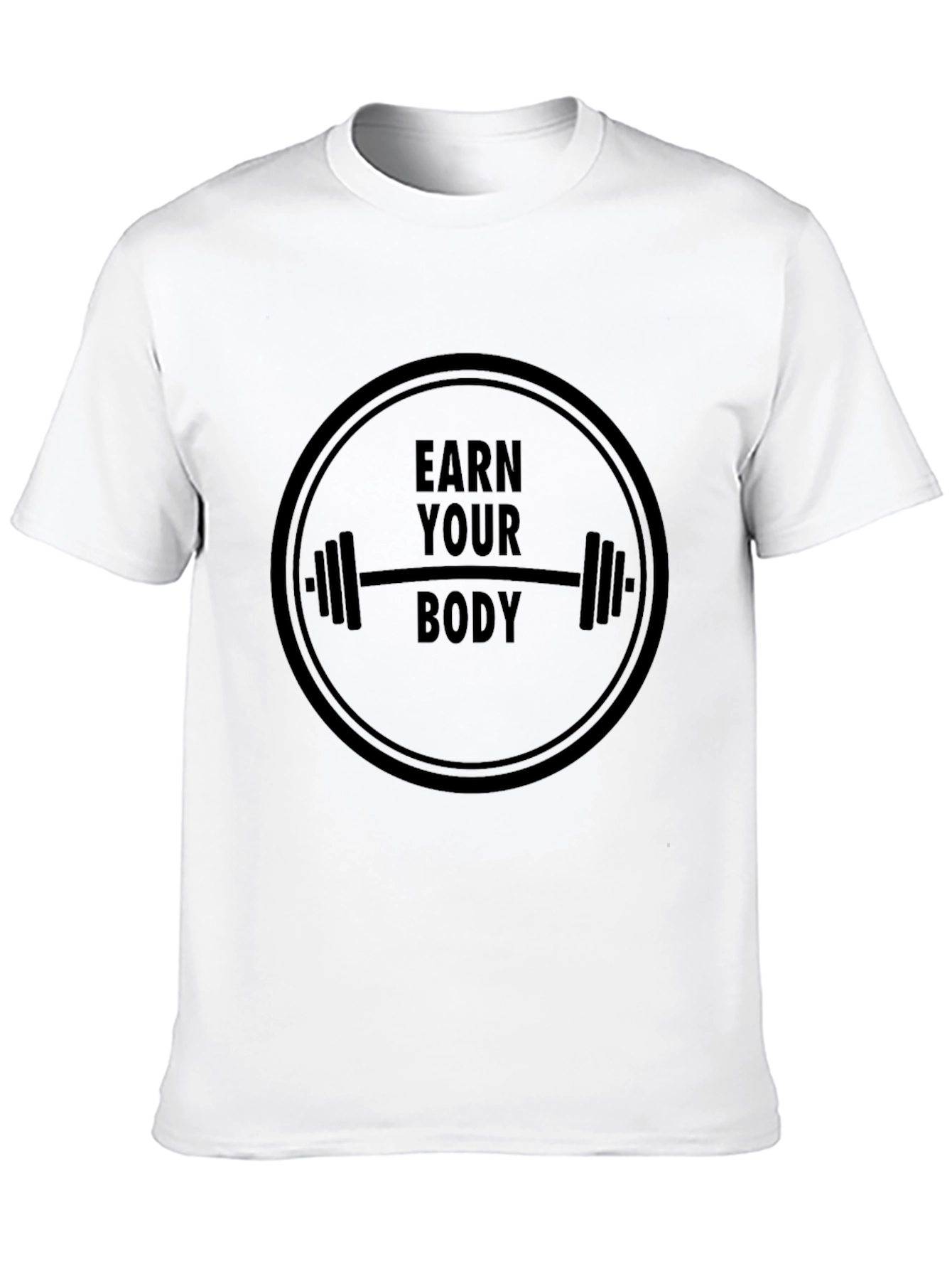 Earn Your Body Black T-Shirt Gym Fitness Tee