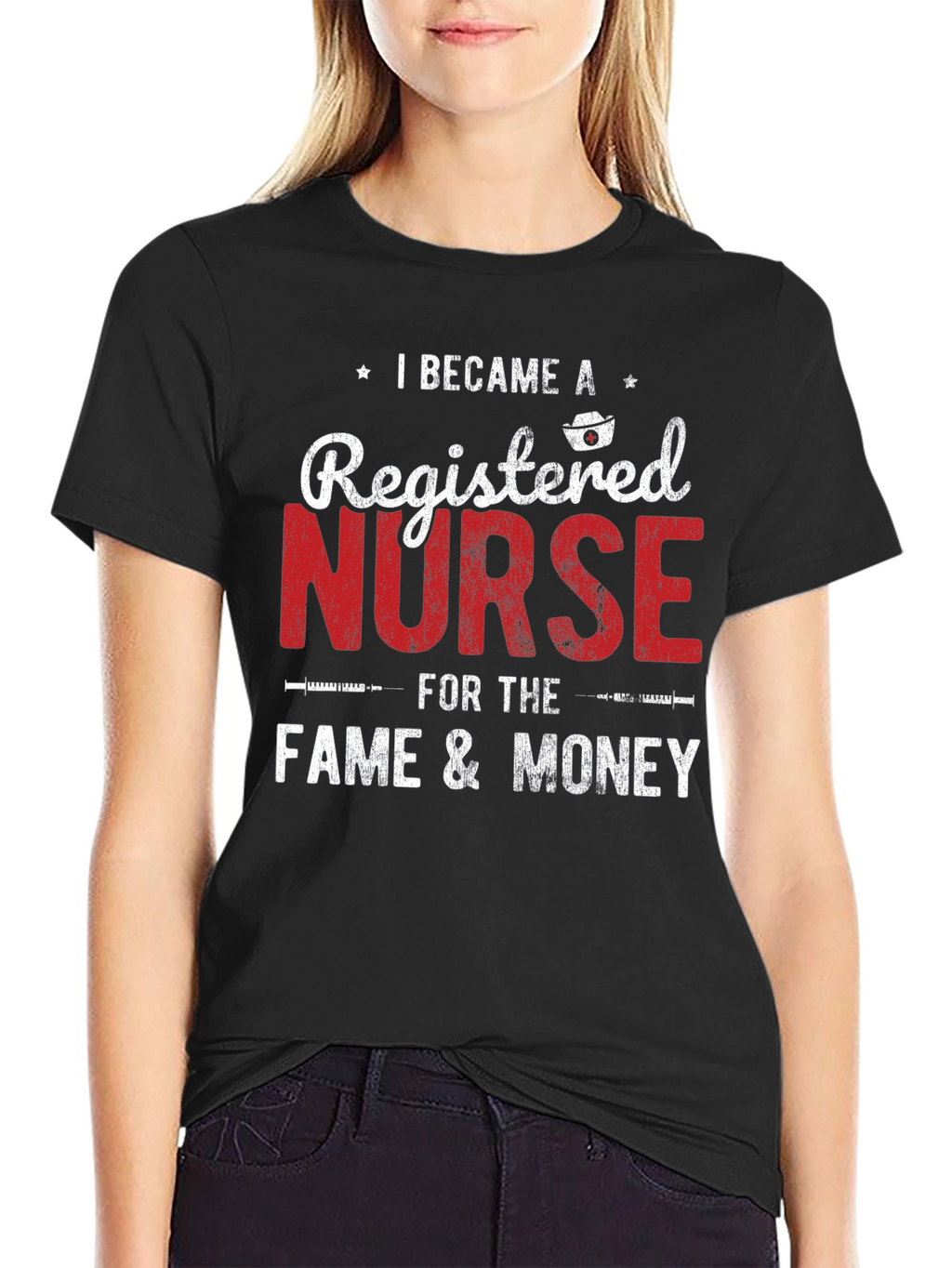 Registered Nurse Fame and Money Graphic Tee