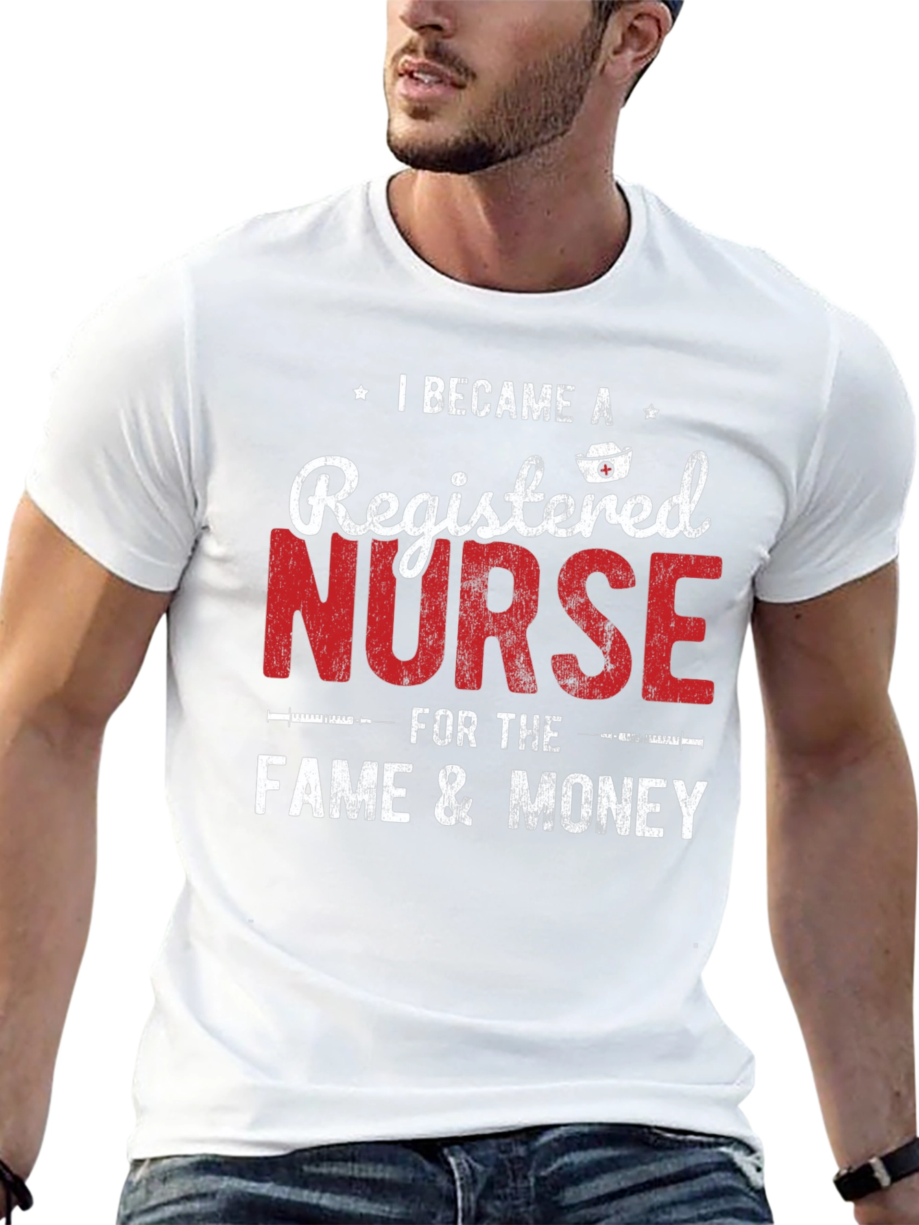 Registered Nurse Fame and Money Graphic Tee
