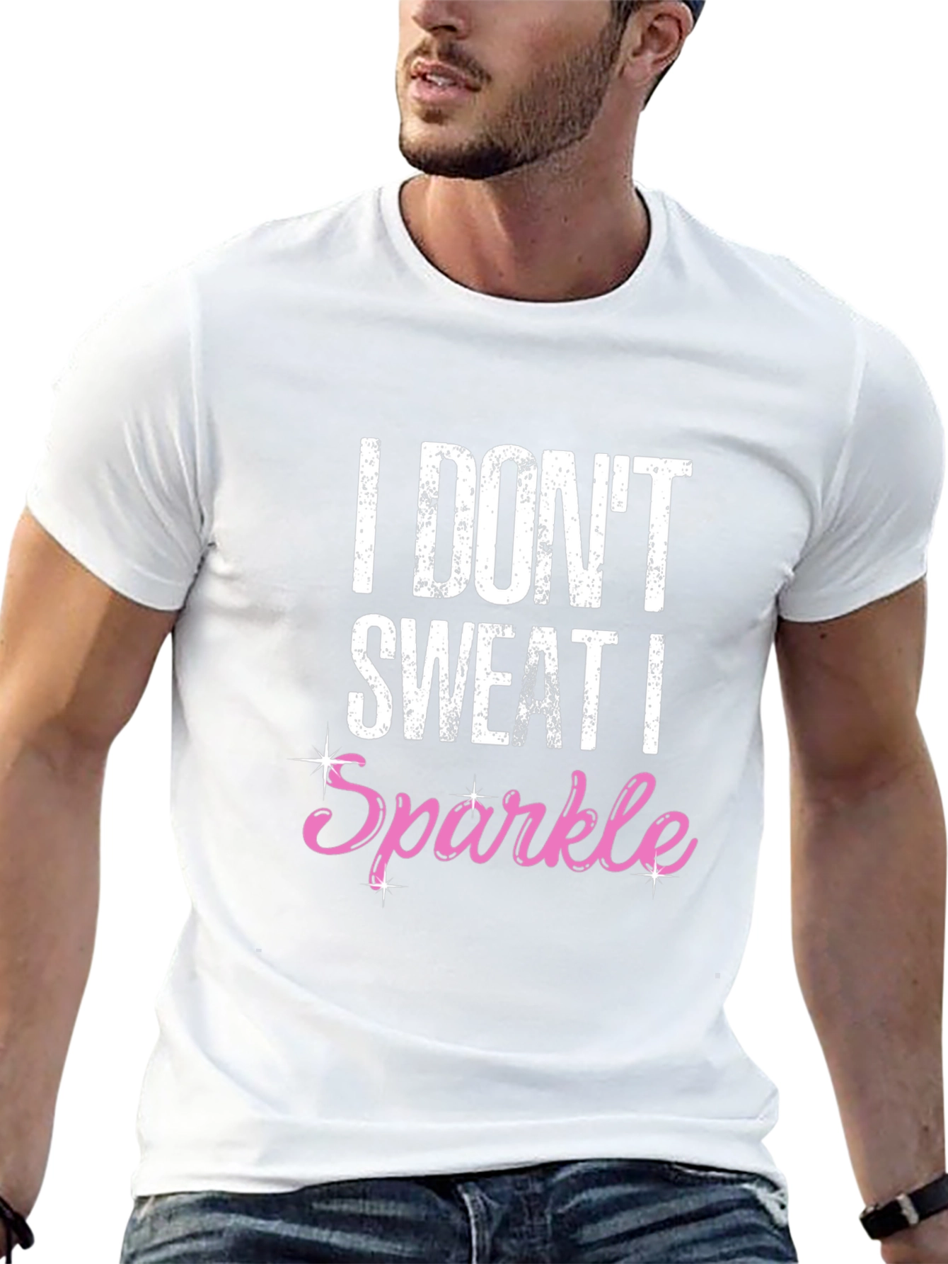 I Dont Sweat I Sparkle Black Graphic Tee