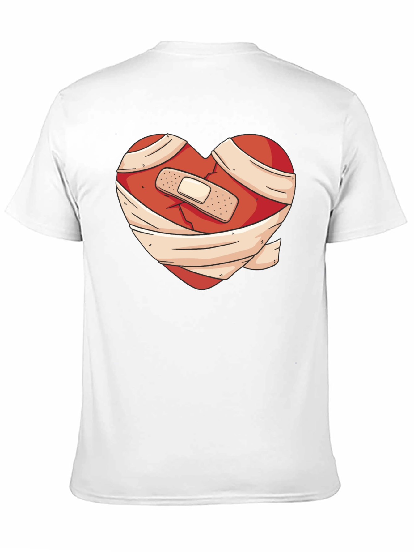 Heartache Healed T-Shirt - Bandaged Heart Graphic Tee
