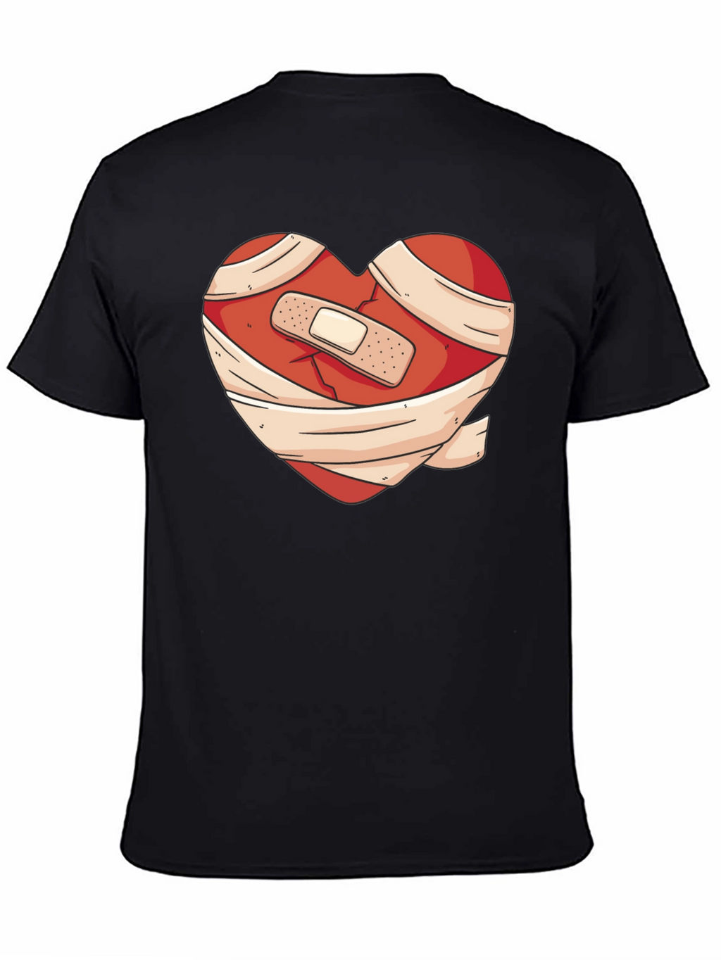 Heartache Healed T-Shirt - Bandaged Heart Graphic Tee