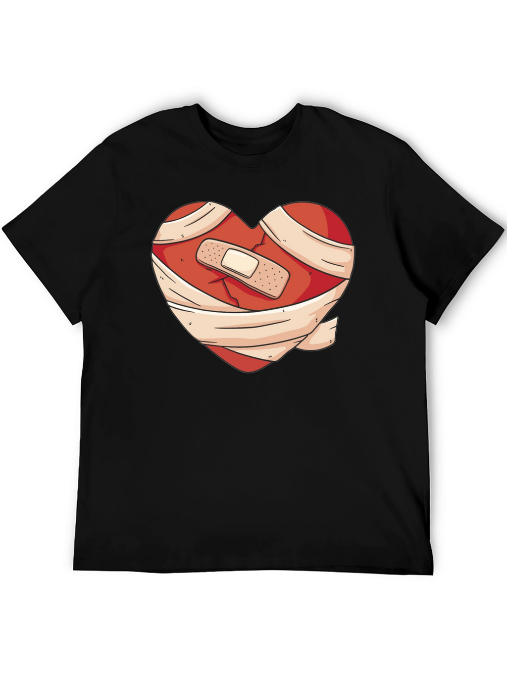 Heartache Healed T-Shirt - Bandaged Heart Graphic Tee