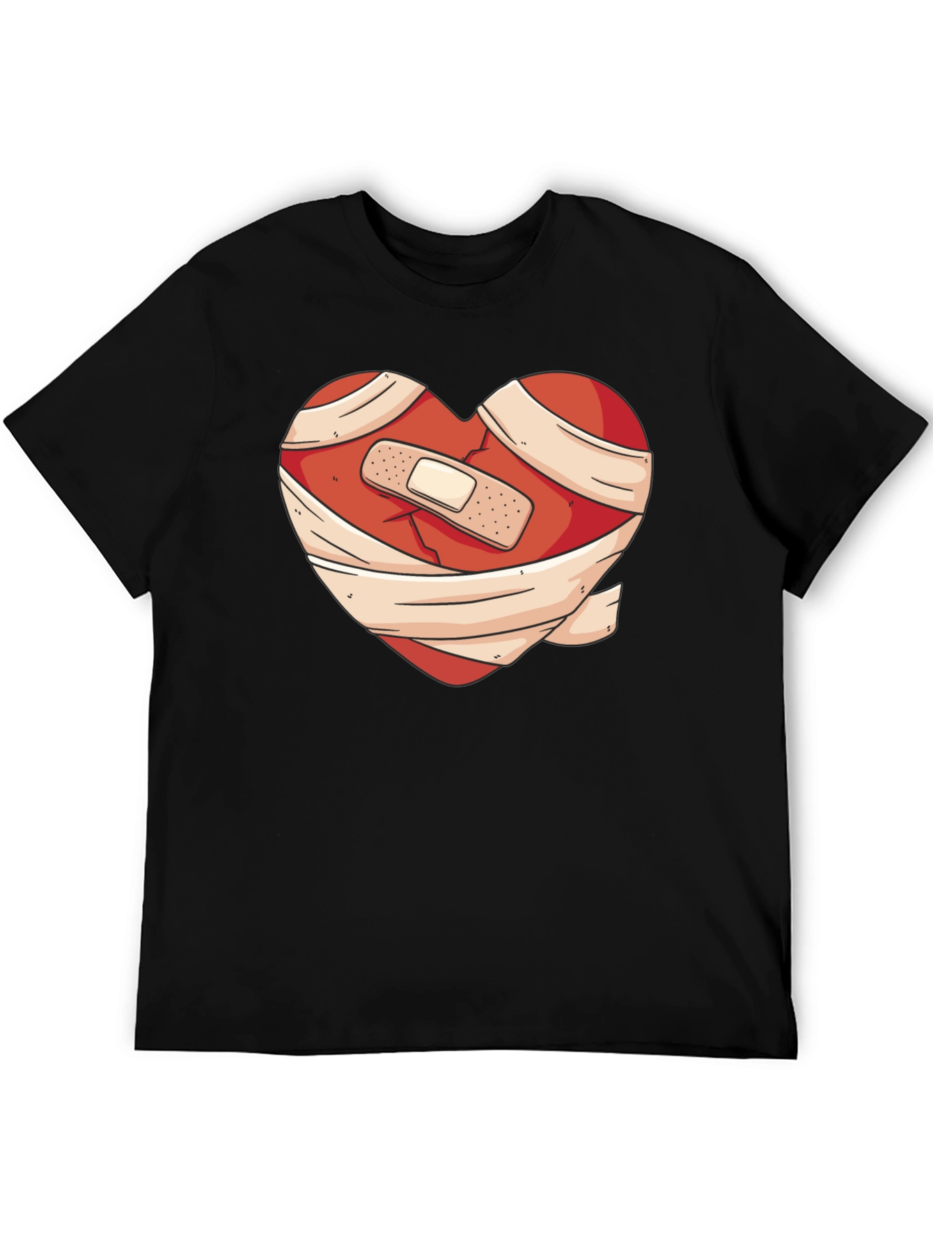 Heartache Healed T-Shirt - Bandaged Heart Graphic Tee