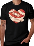 Heartache Healed T-Shirt - Bandaged Heart Graphic Tee