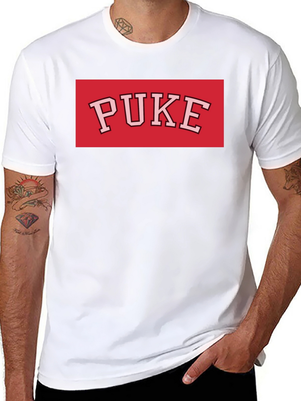 PUKE Graphic Tee - Bold Statement Shirt