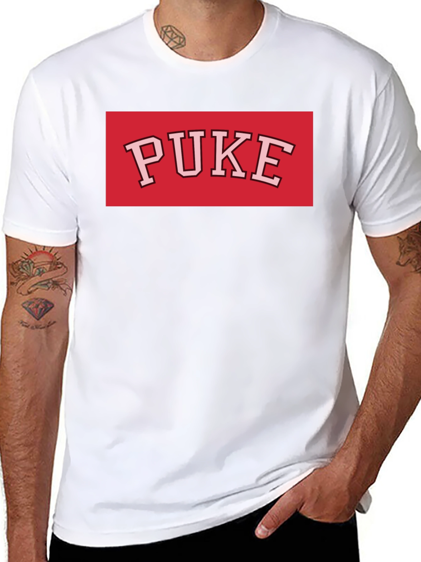 PUKE Graphic Tee - Bold Statement Shirt