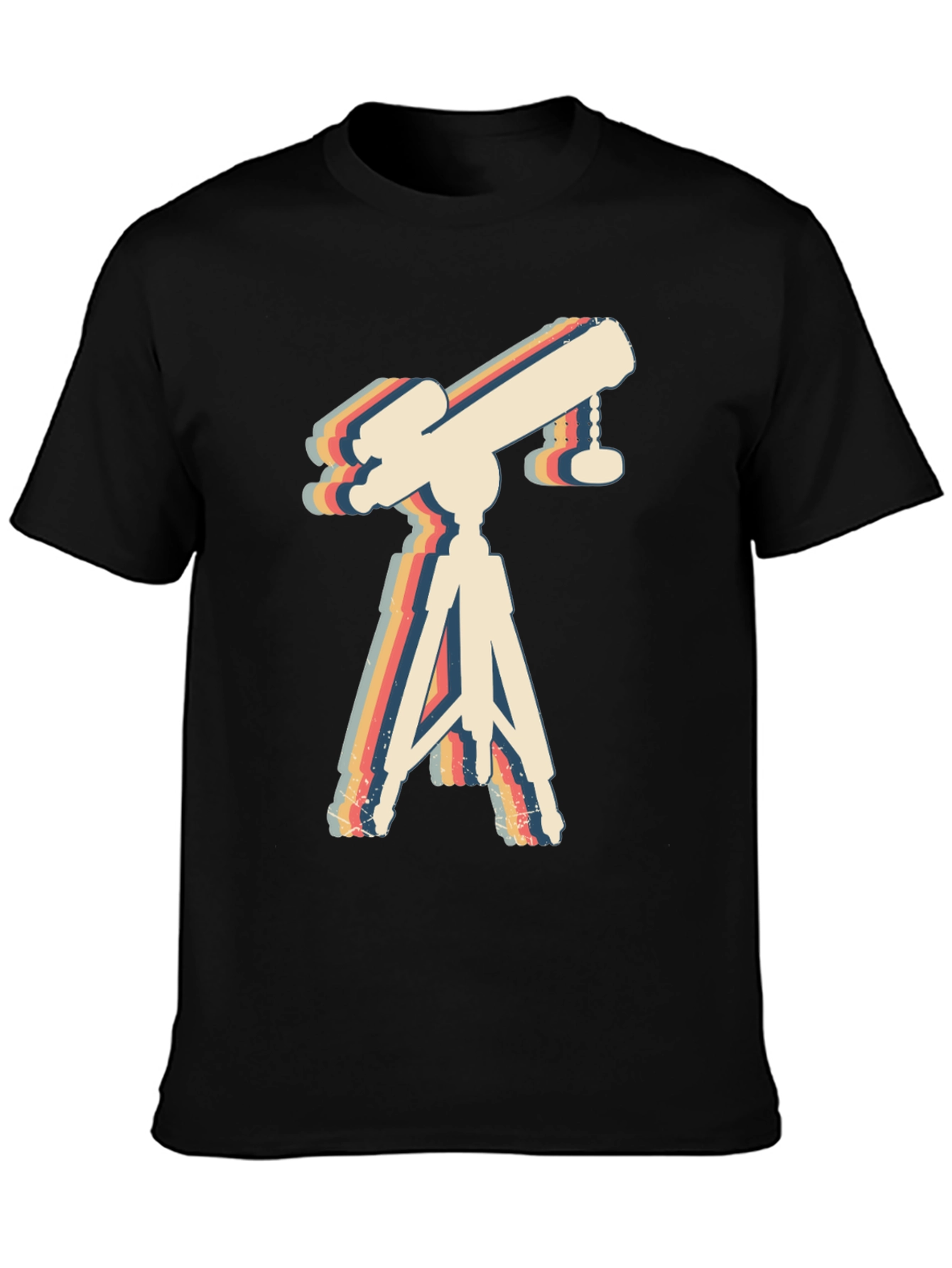 Retro Telescope Graphic Tee - Astronomy Lover Gift