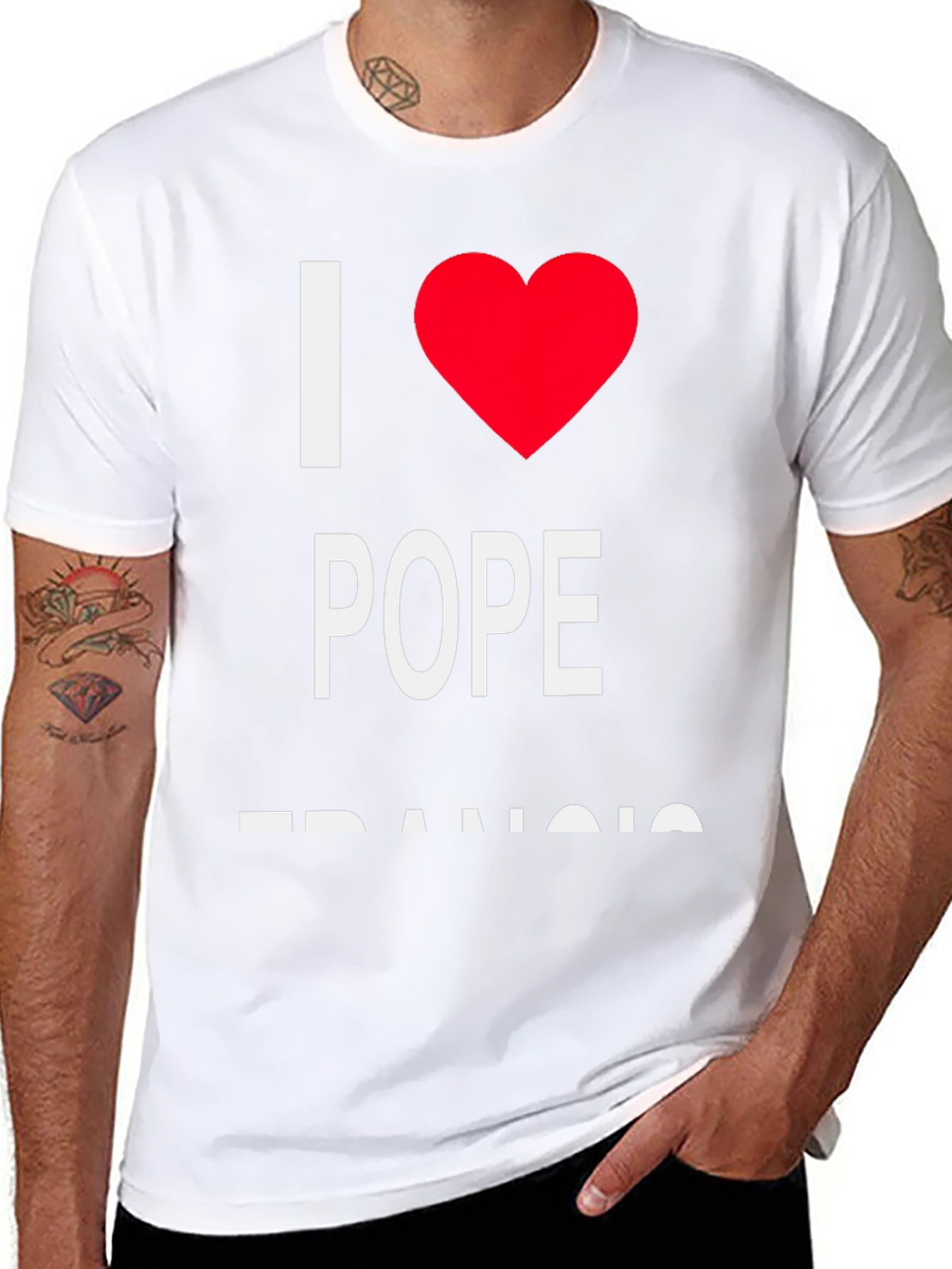 I Love Pope Francis Black T-Shirt