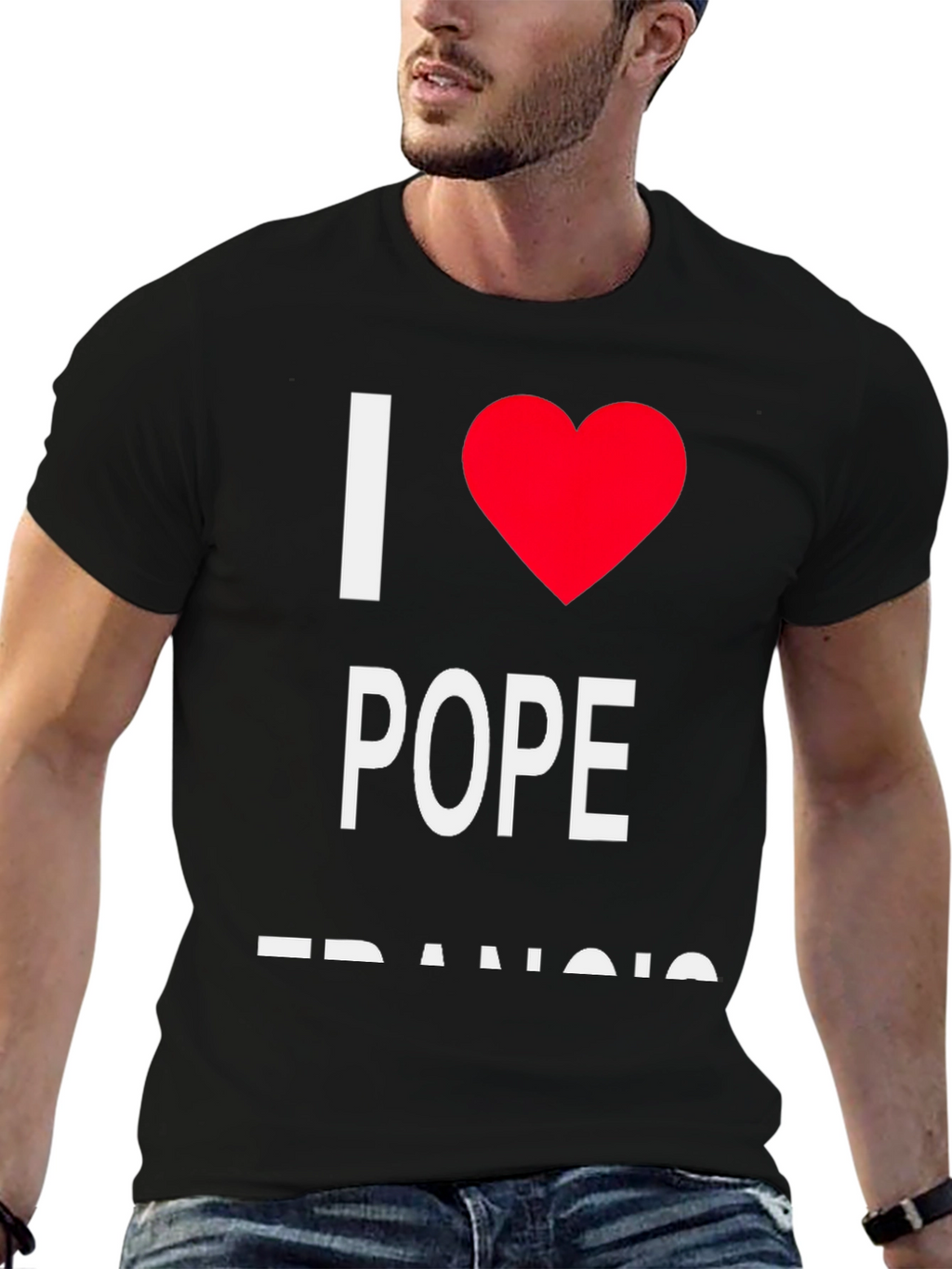 I Love Pope Francis Black T-Shirt