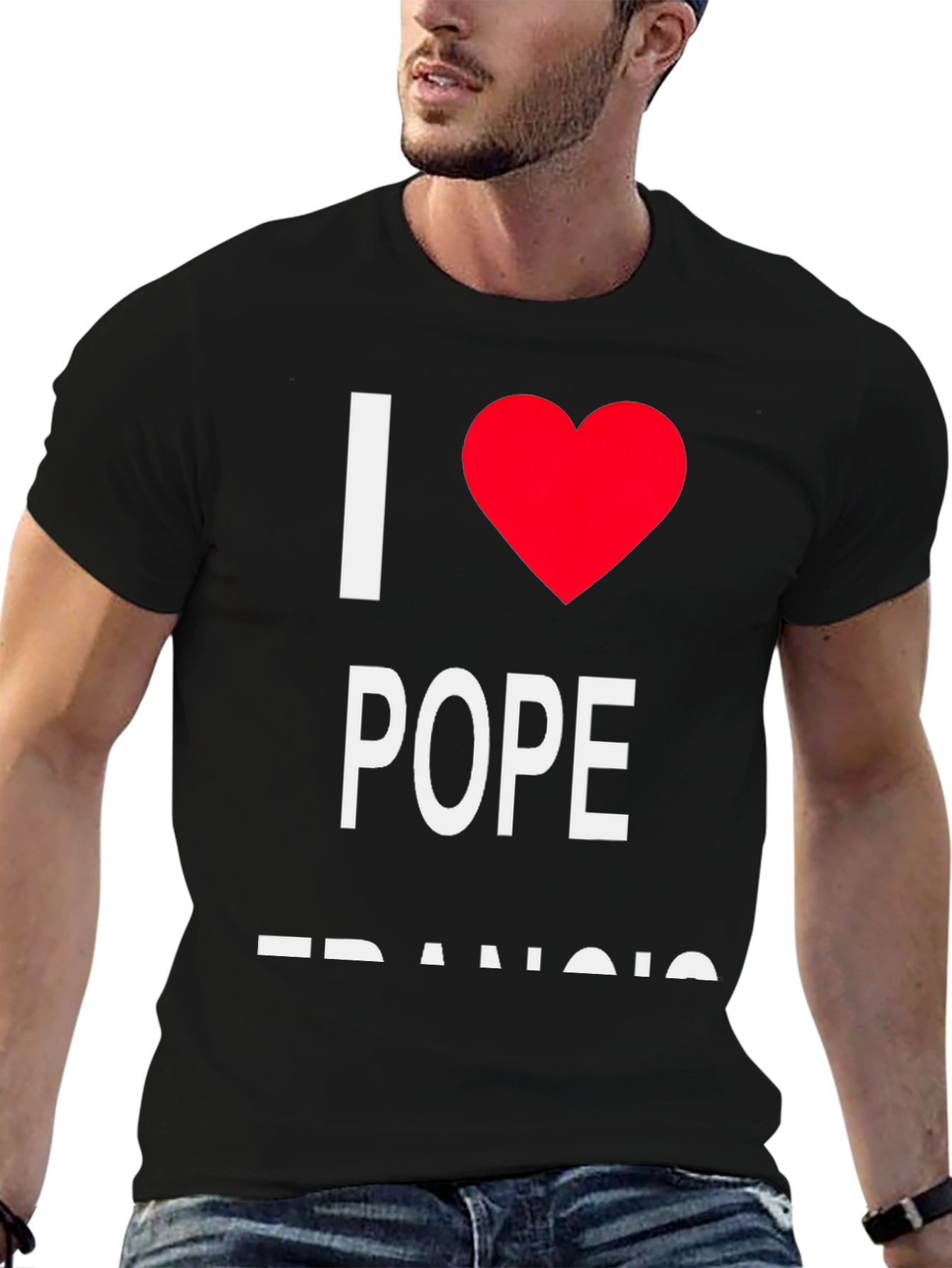 I Love Pope Francis Black T-Shirt