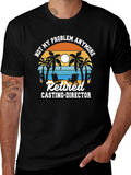 Retired Casting Director T-Shirt - Beach Design