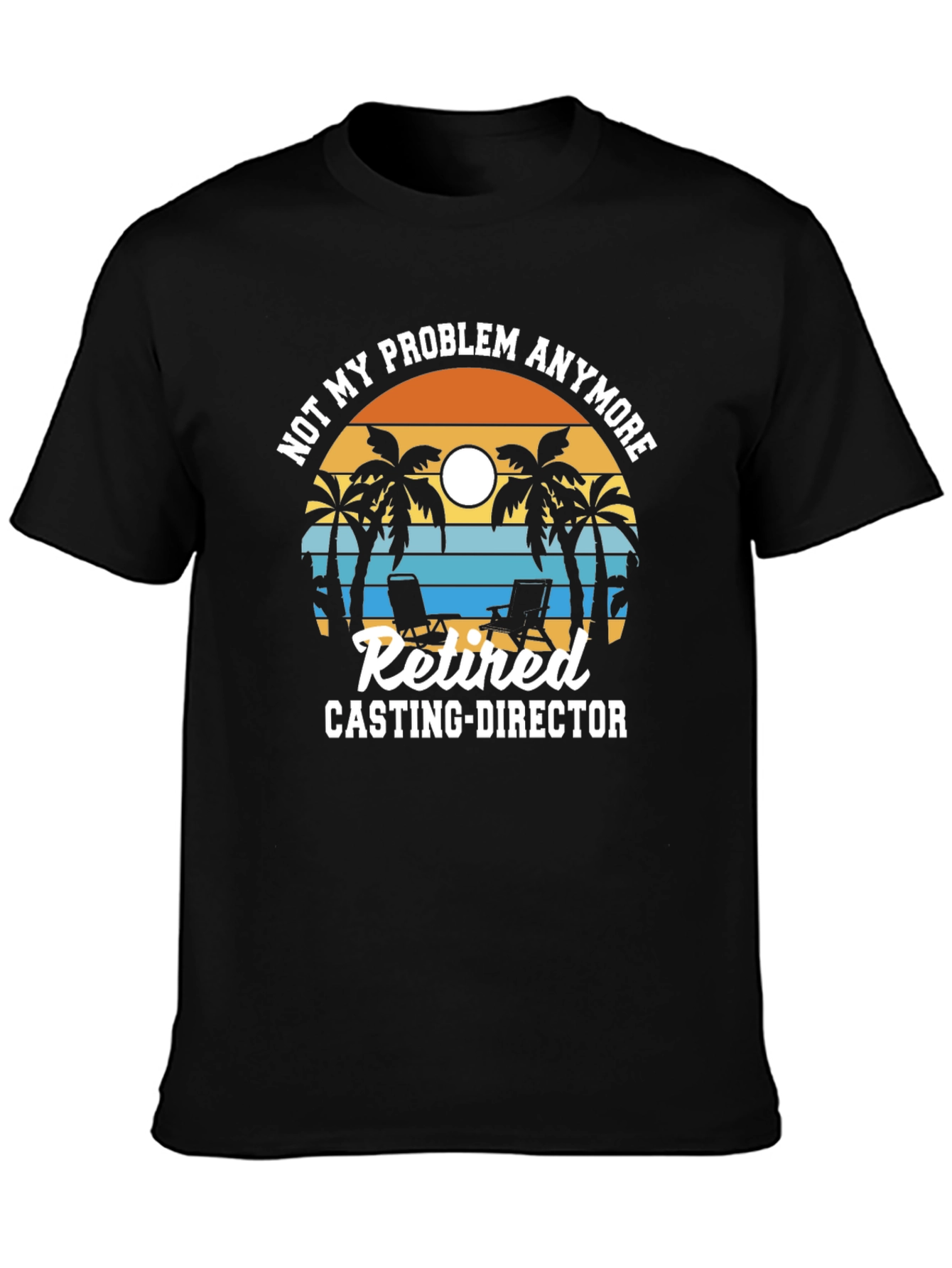 Retired Casting Director T-Shirt - Beach Design