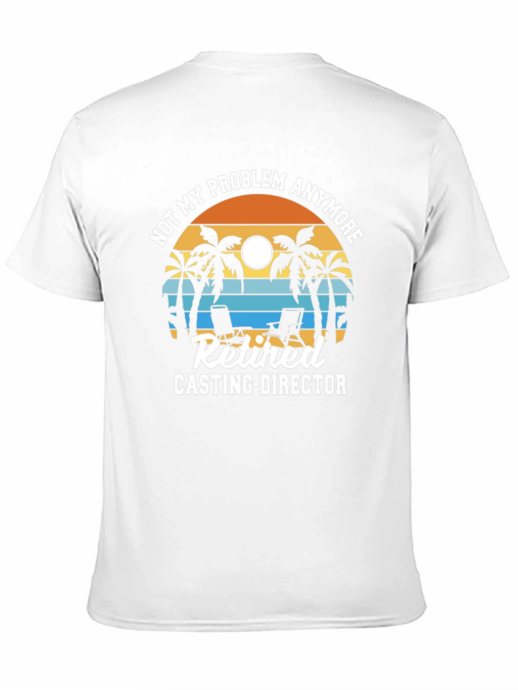 Retired Casting Director T-Shirt - Beach Design