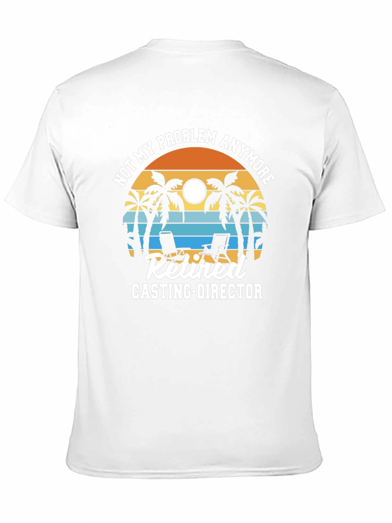 Retired Casting Director T-Shirt - Beach Design