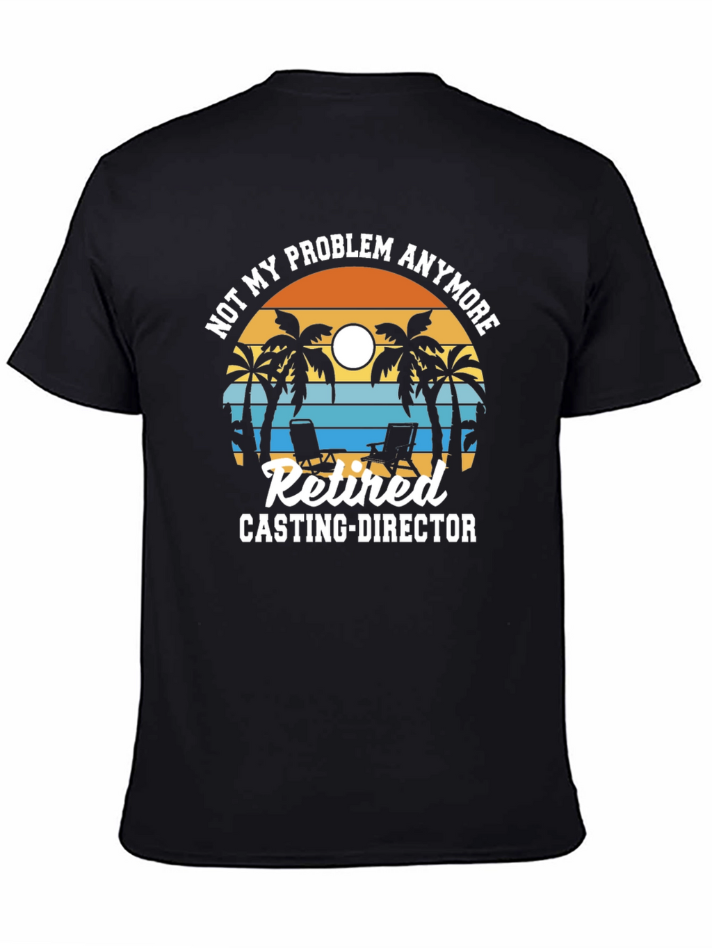 Retired Casting Director T-Shirt - Beach Design