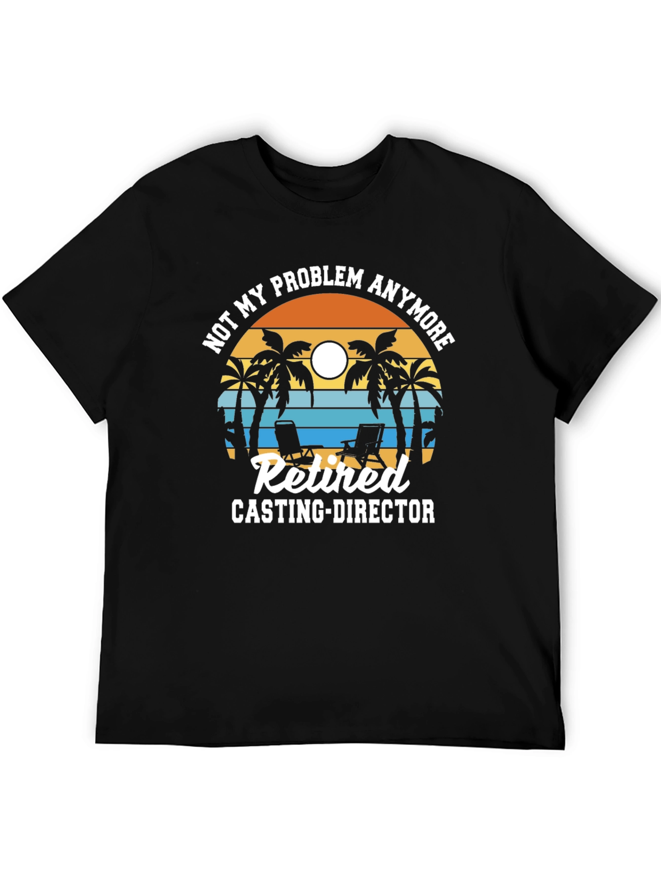 Retired Casting Director T-Shirt - Beach Design