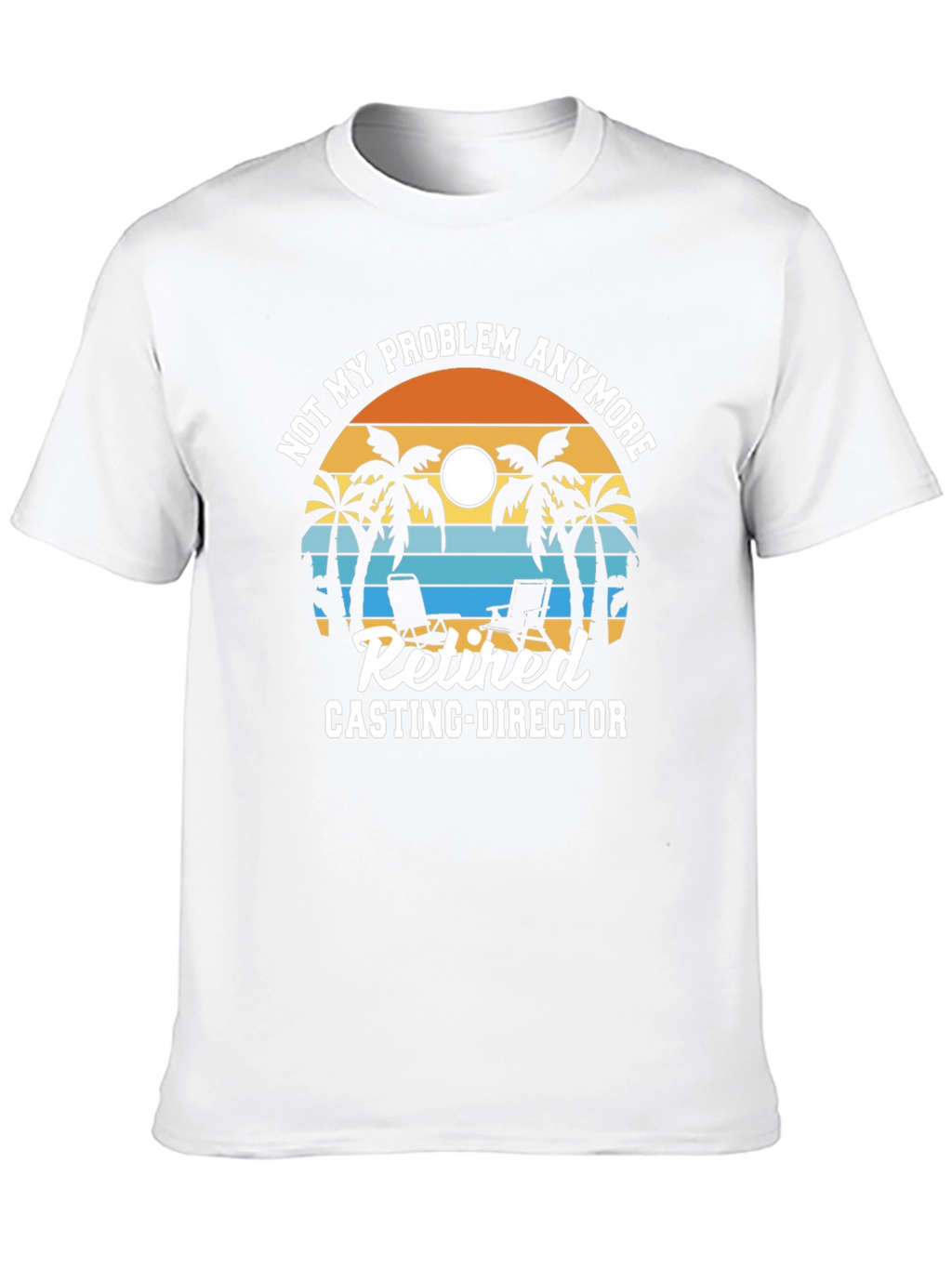 Retired Casting Director T-Shirt - Beach Design