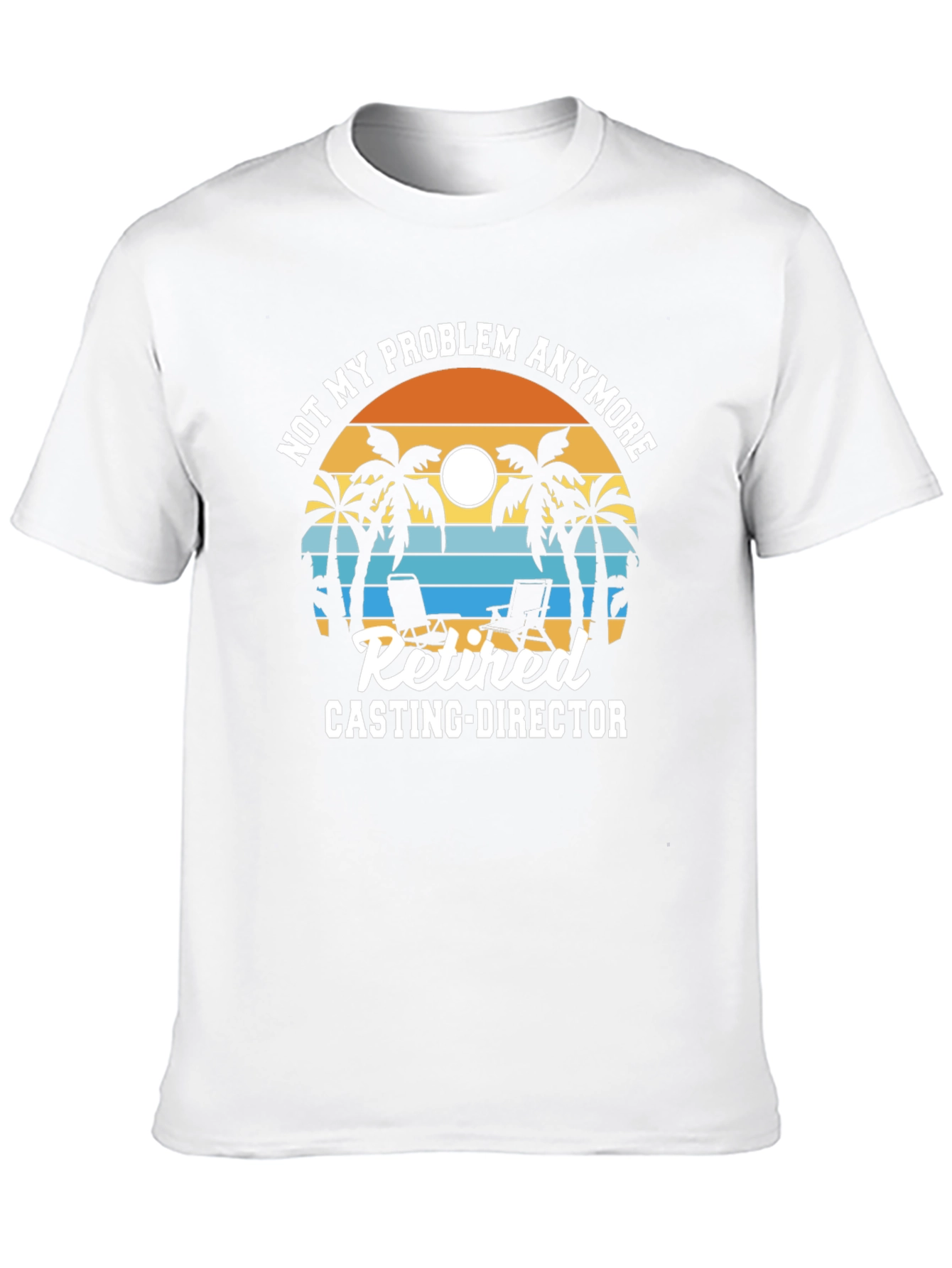 Retired Casting Director T-Shirt - Beach Design
