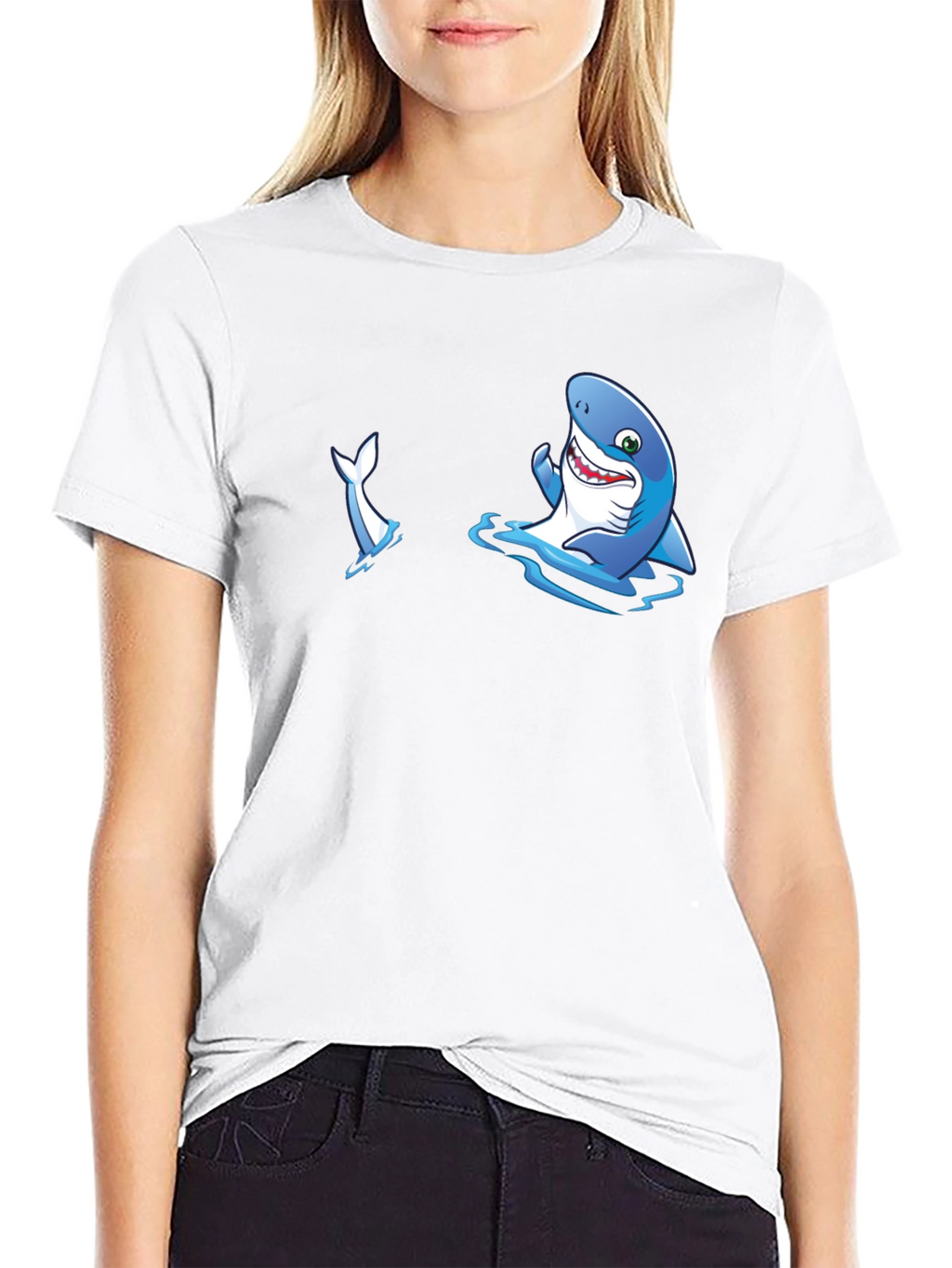 Shark Graphic T-Shirt - Mens Black Tee