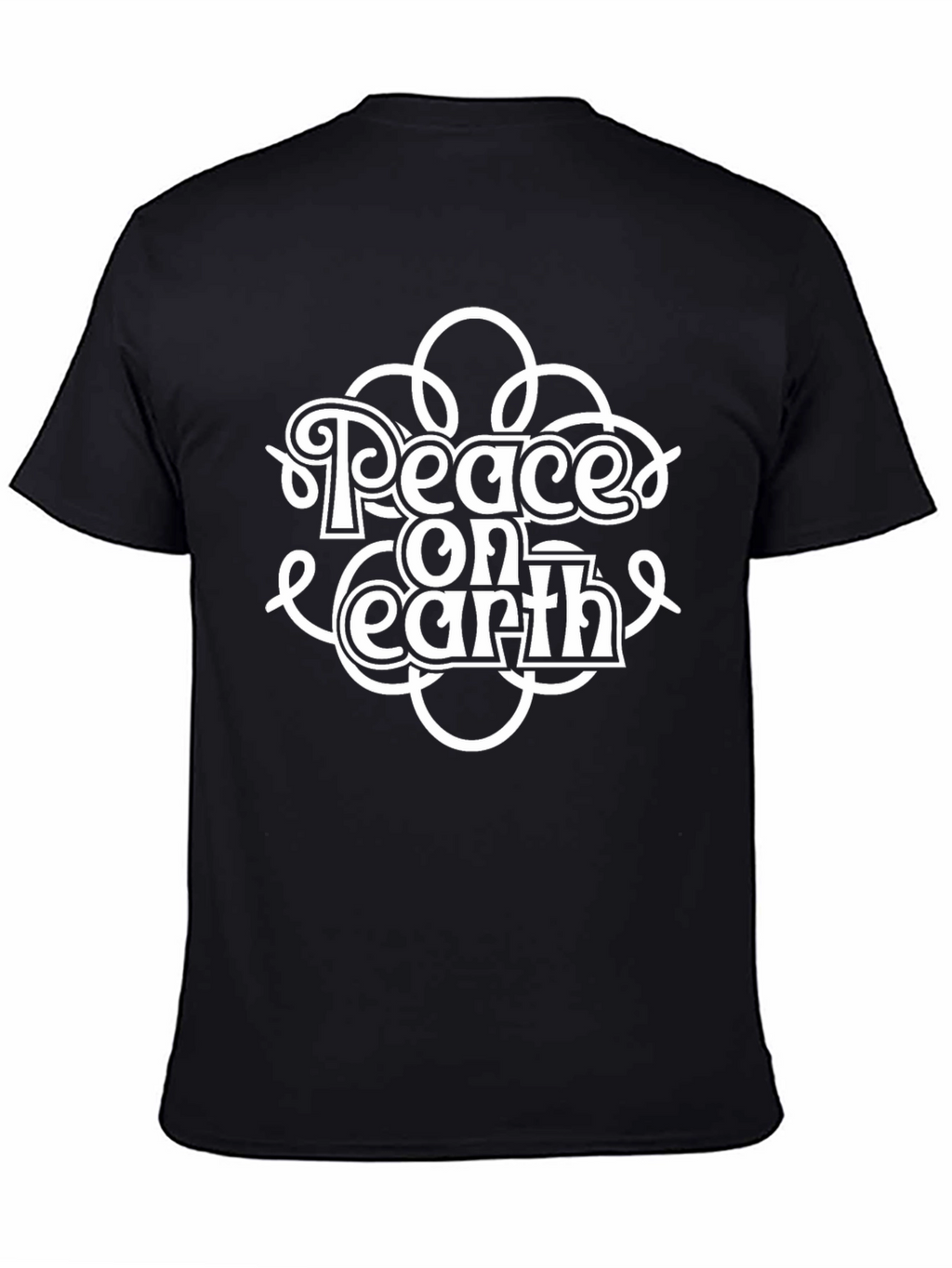 Peace On Earth Graphic T-Shirt - Black