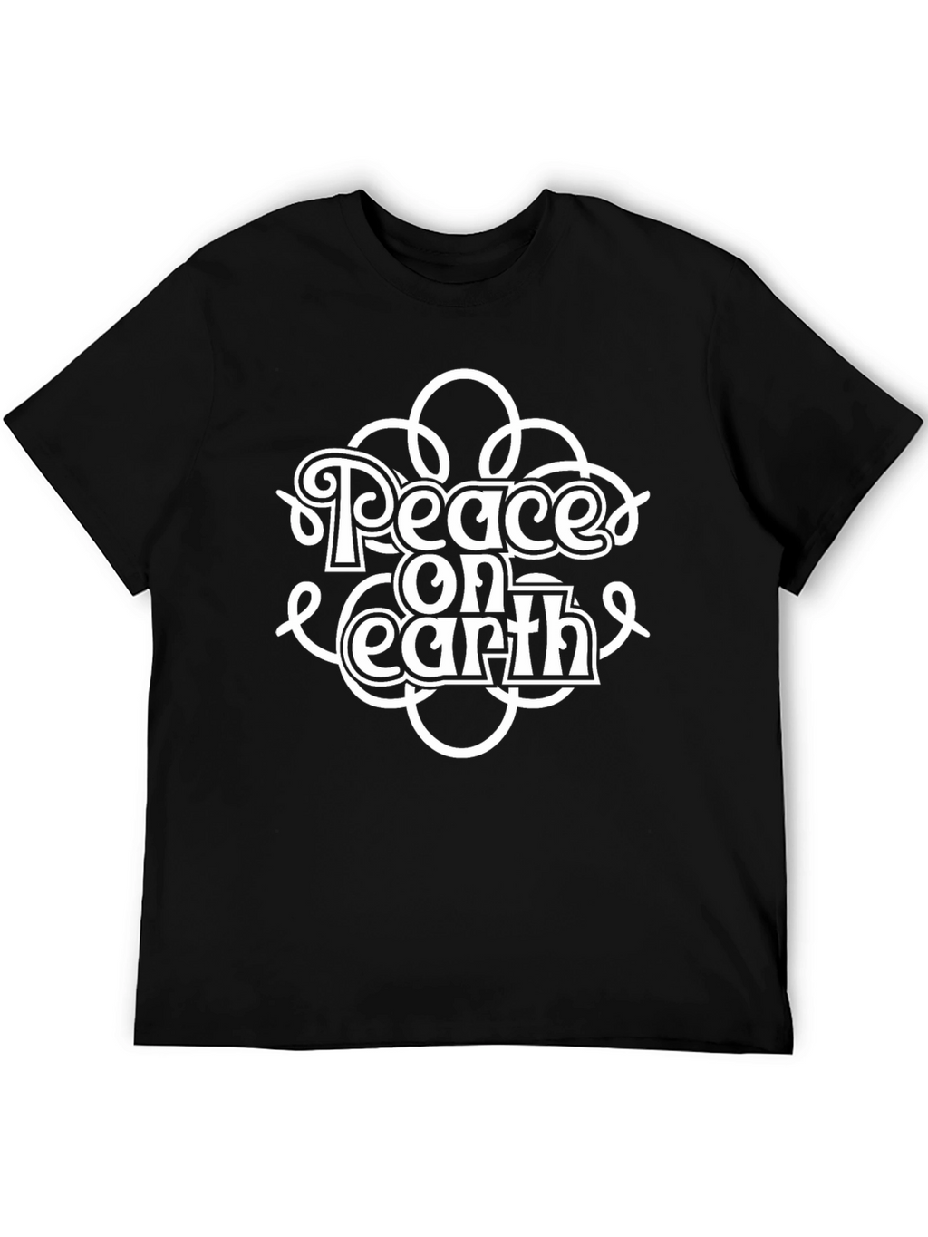 Peace On Earth Graphic T-Shirt - Black