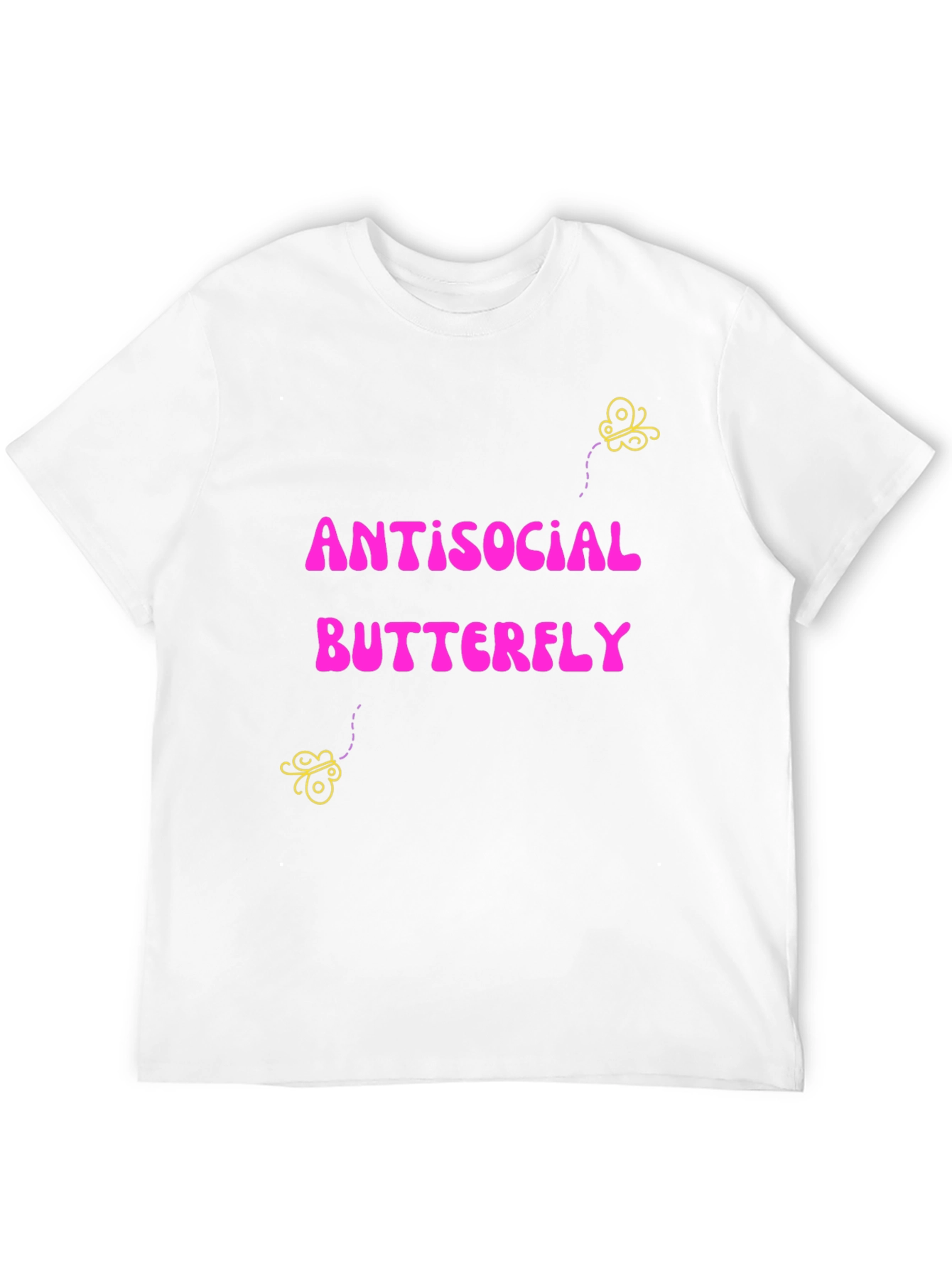 Antisocial Butterfly Graphic Tee - Quirky Comfort
