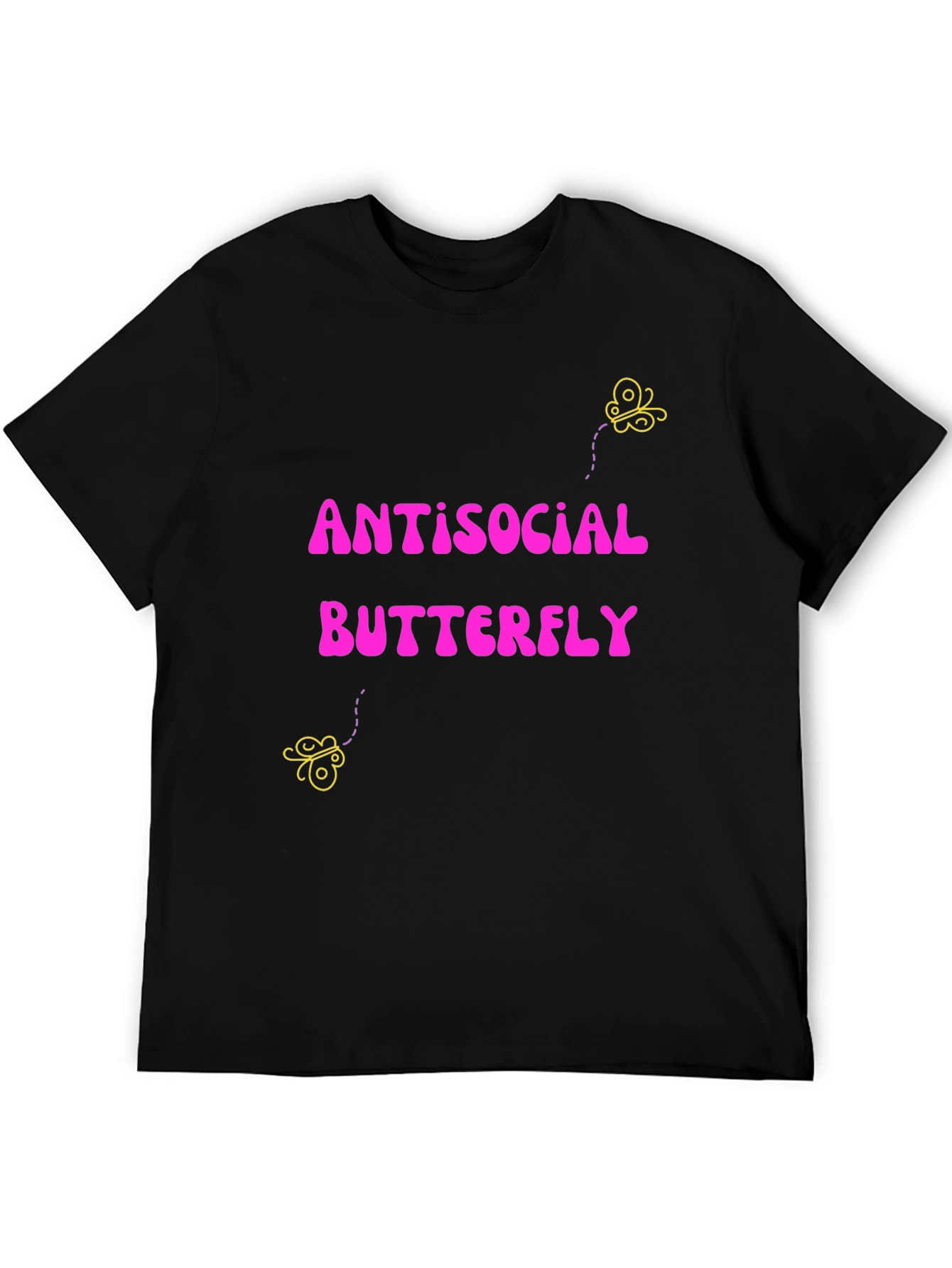 Antisocial Butterfly Graphic Tee - Quirky Comfort