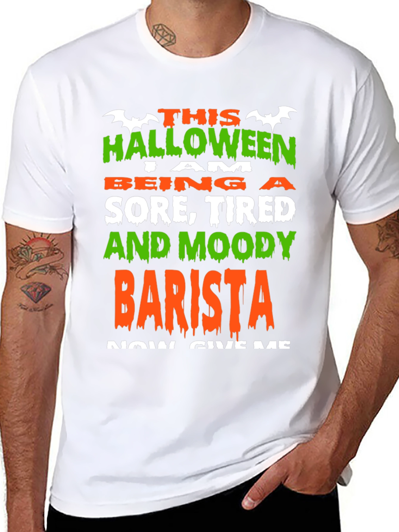 Halloween Barista T-Shirt: Sore Tired Moody