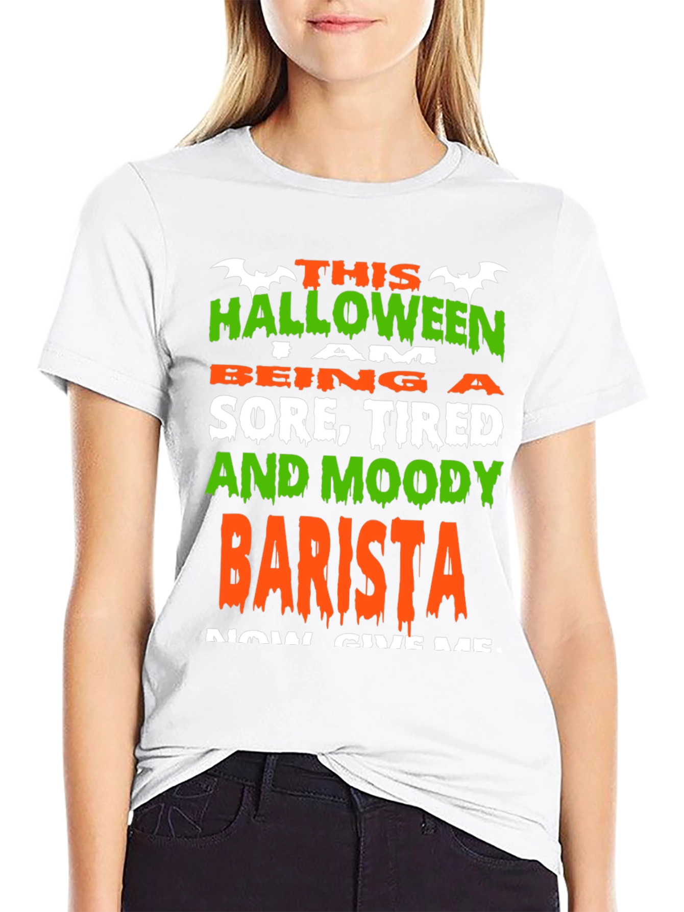 Halloween Barista T-Shirt: Sore Tired Moody