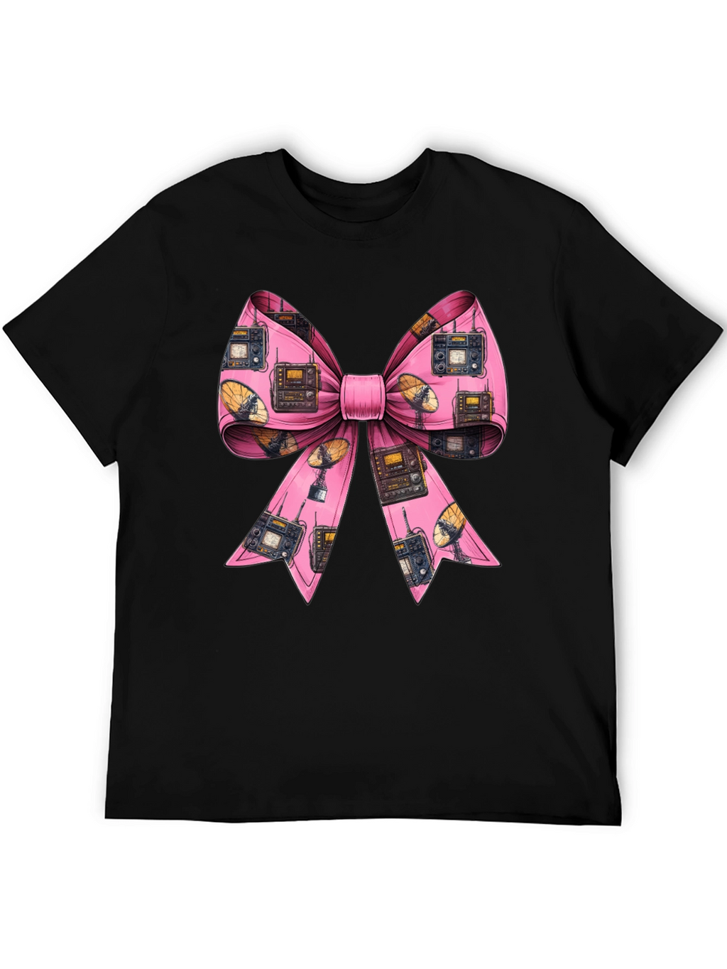 Ham Radio Pink Bow T-Shirt