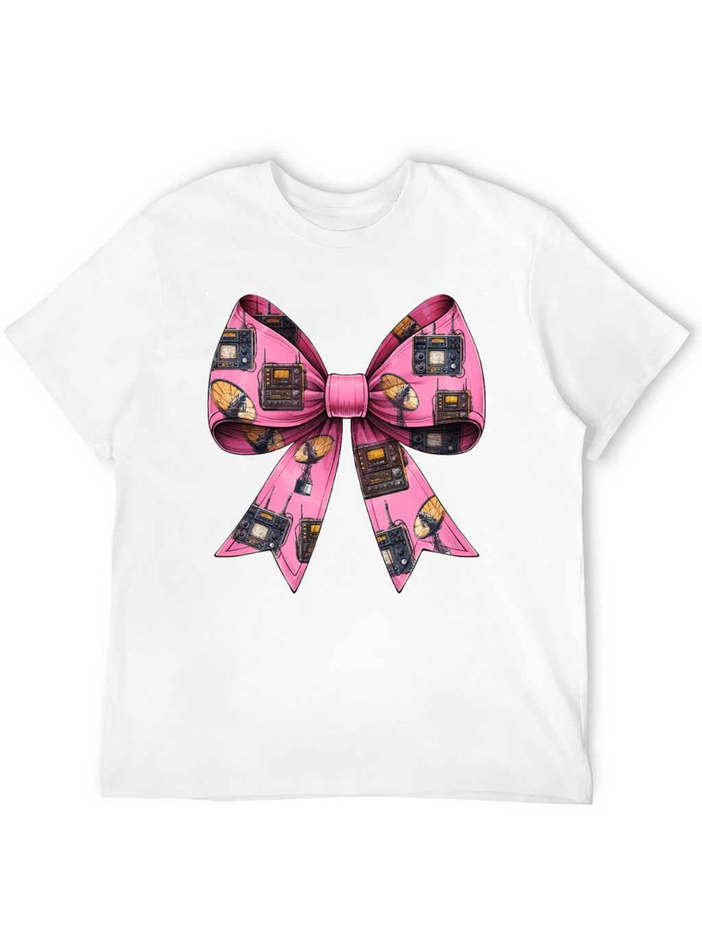 Ham Radio Pink Bow T-Shirt