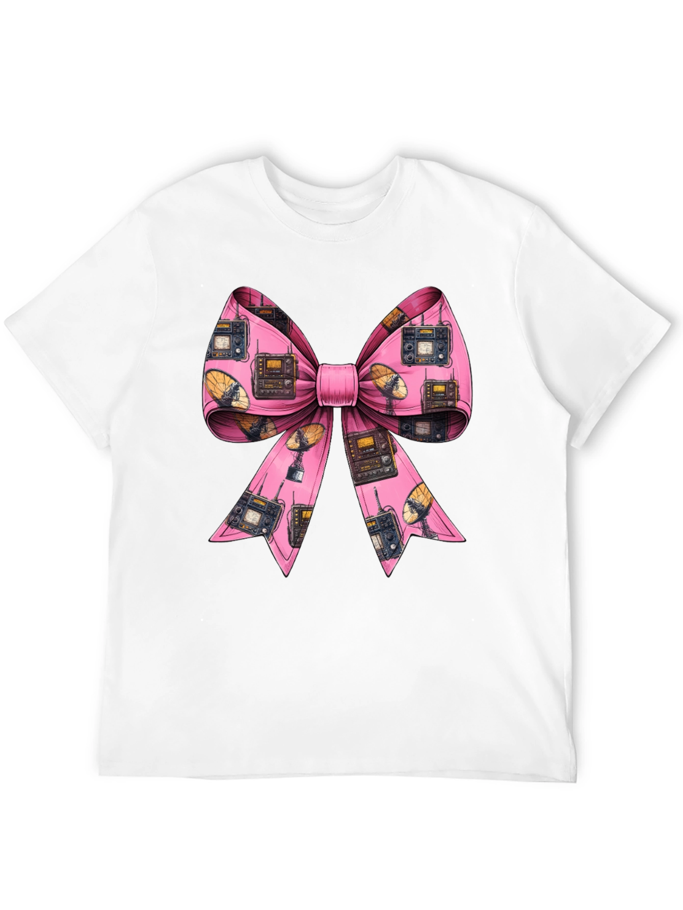 Ham Radio Pink Bow T-Shirt