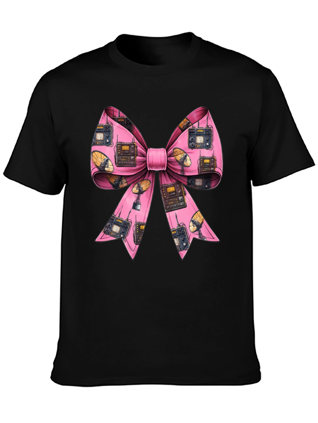 Ham Radio Pink Bow T-Shirt