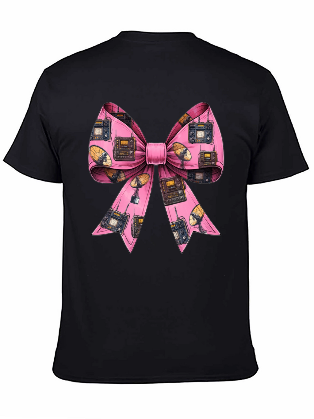 Ham Radio Pink Bow T-Shirt