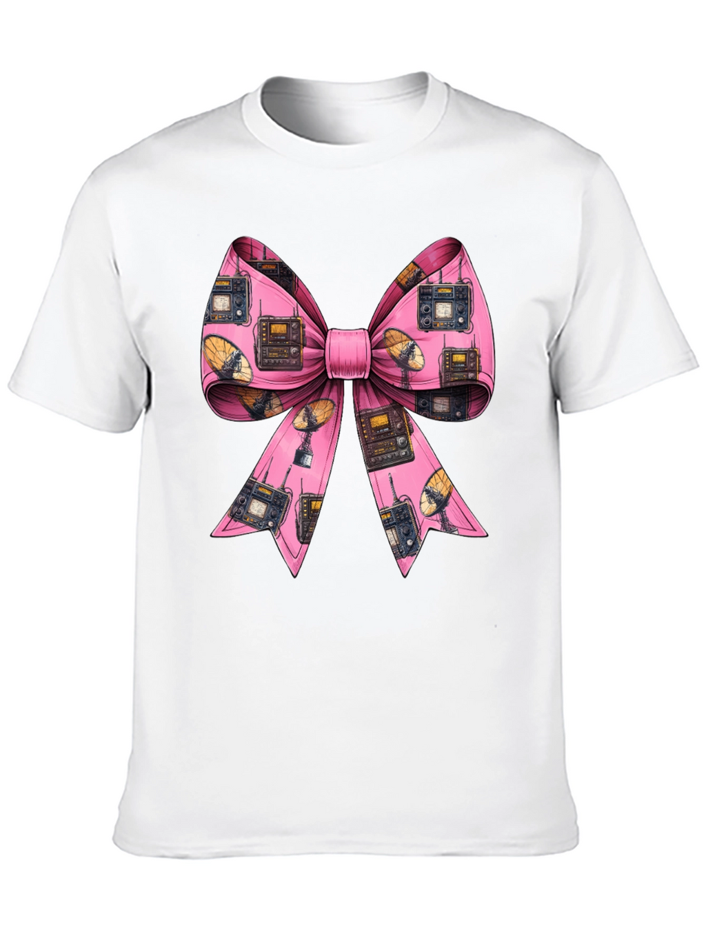 Ham Radio Pink Bow T-Shirt
