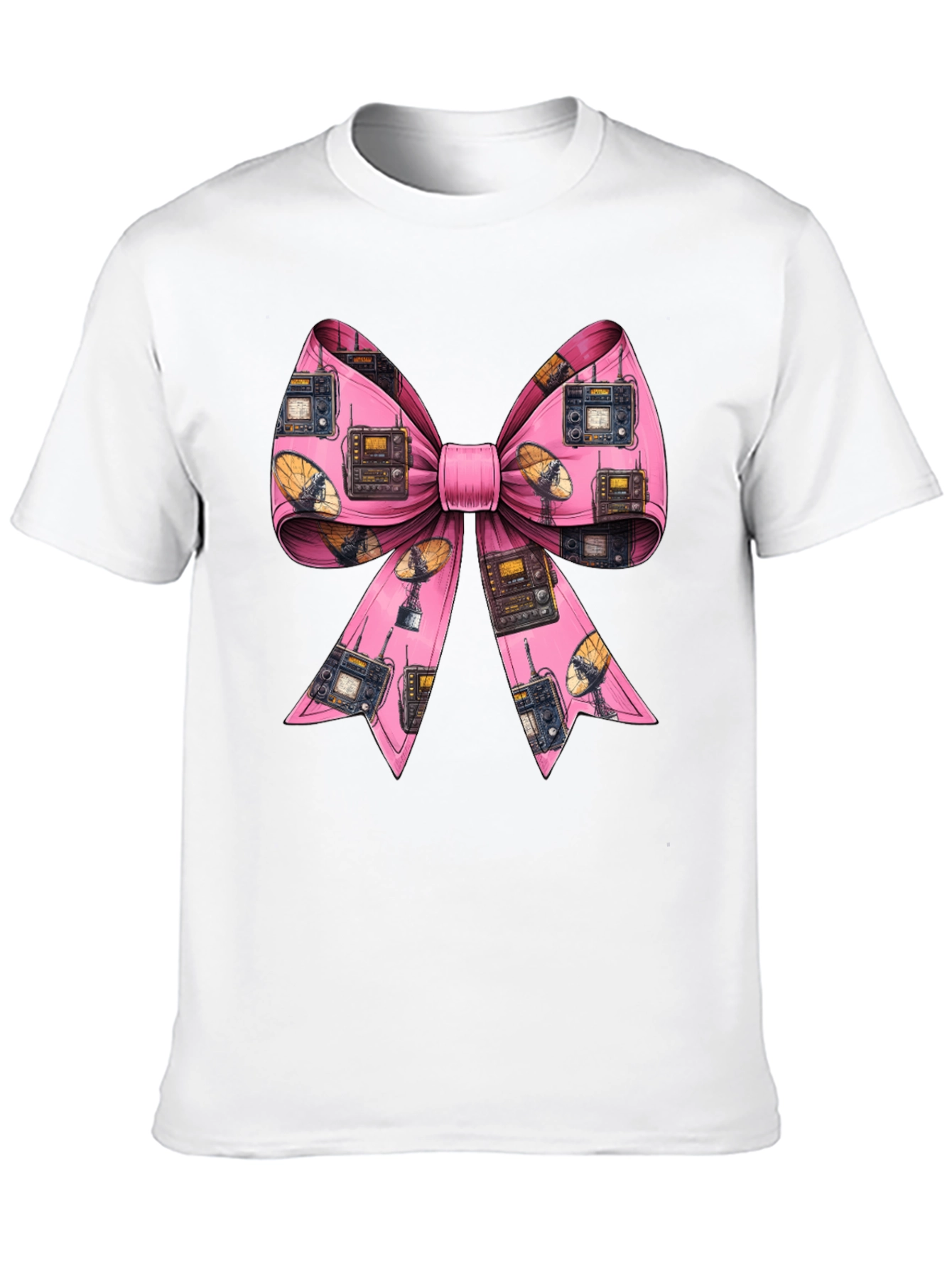 Ham Radio Pink Bow T-Shirt