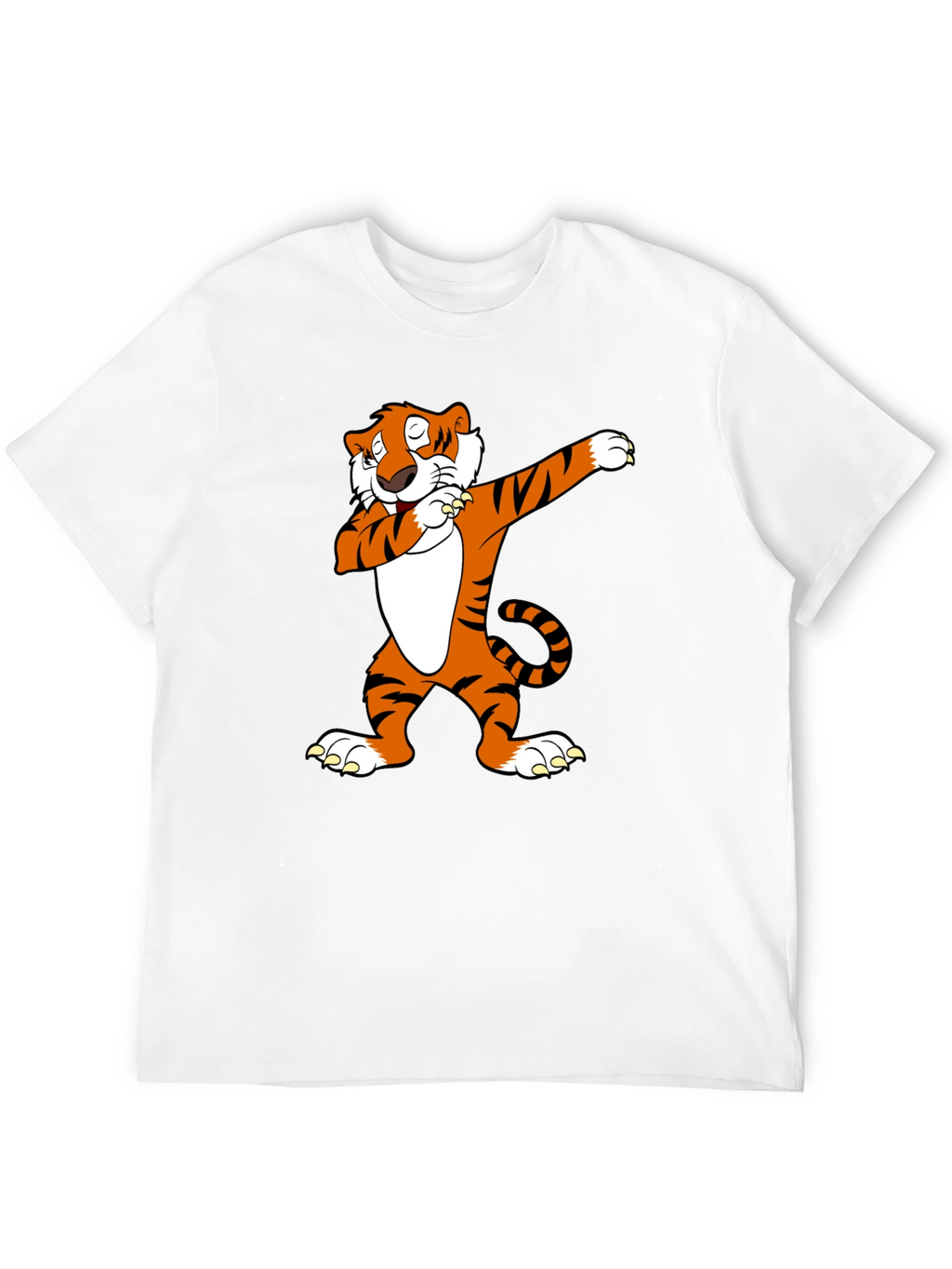 Dabbing Tiger Graphic Tee - Cool Black T-Shirt