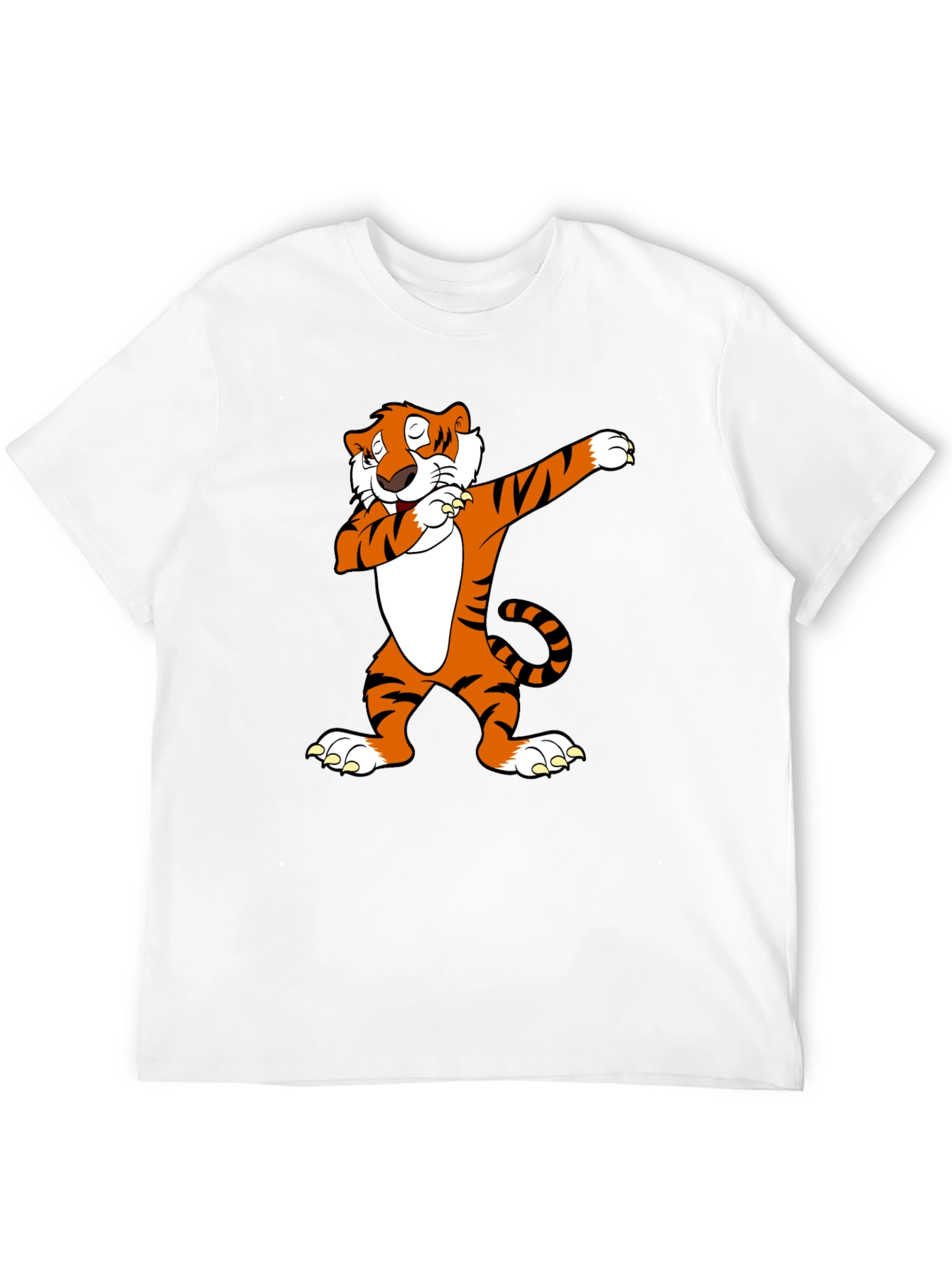 Dabbing Tiger Graphic Tee - Cool Black T-Shirt