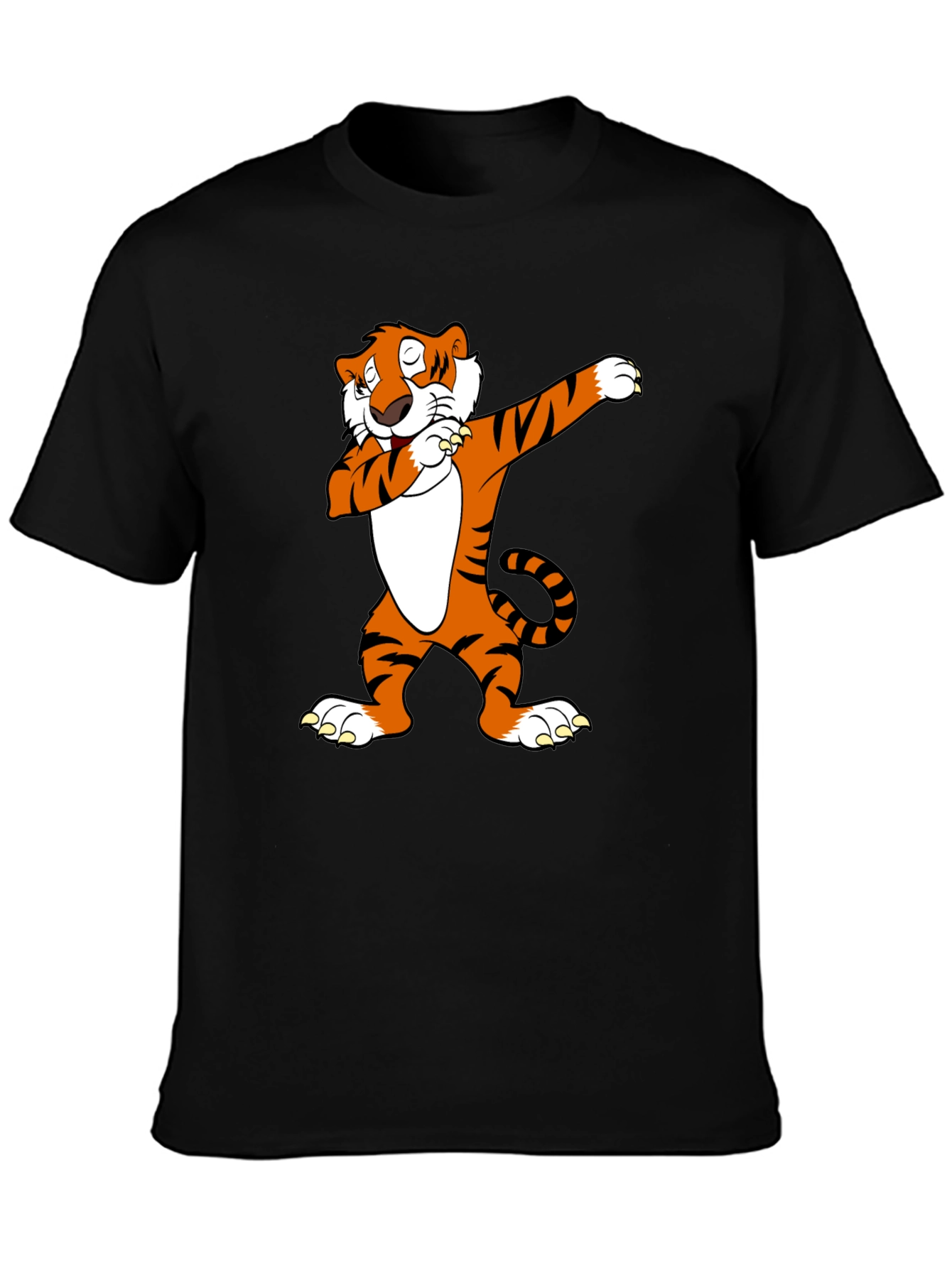 Dabbing Tiger Graphic Tee - Cool Black T-Shirt