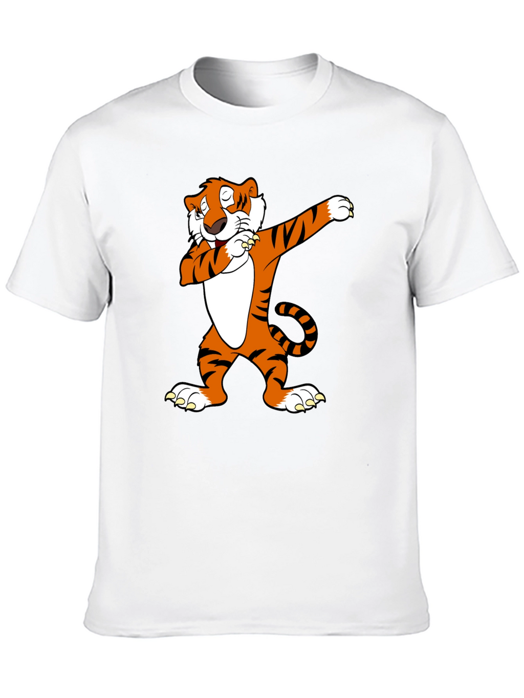 Dabbing Tiger Graphic Tee - Cool Black T-Shirt