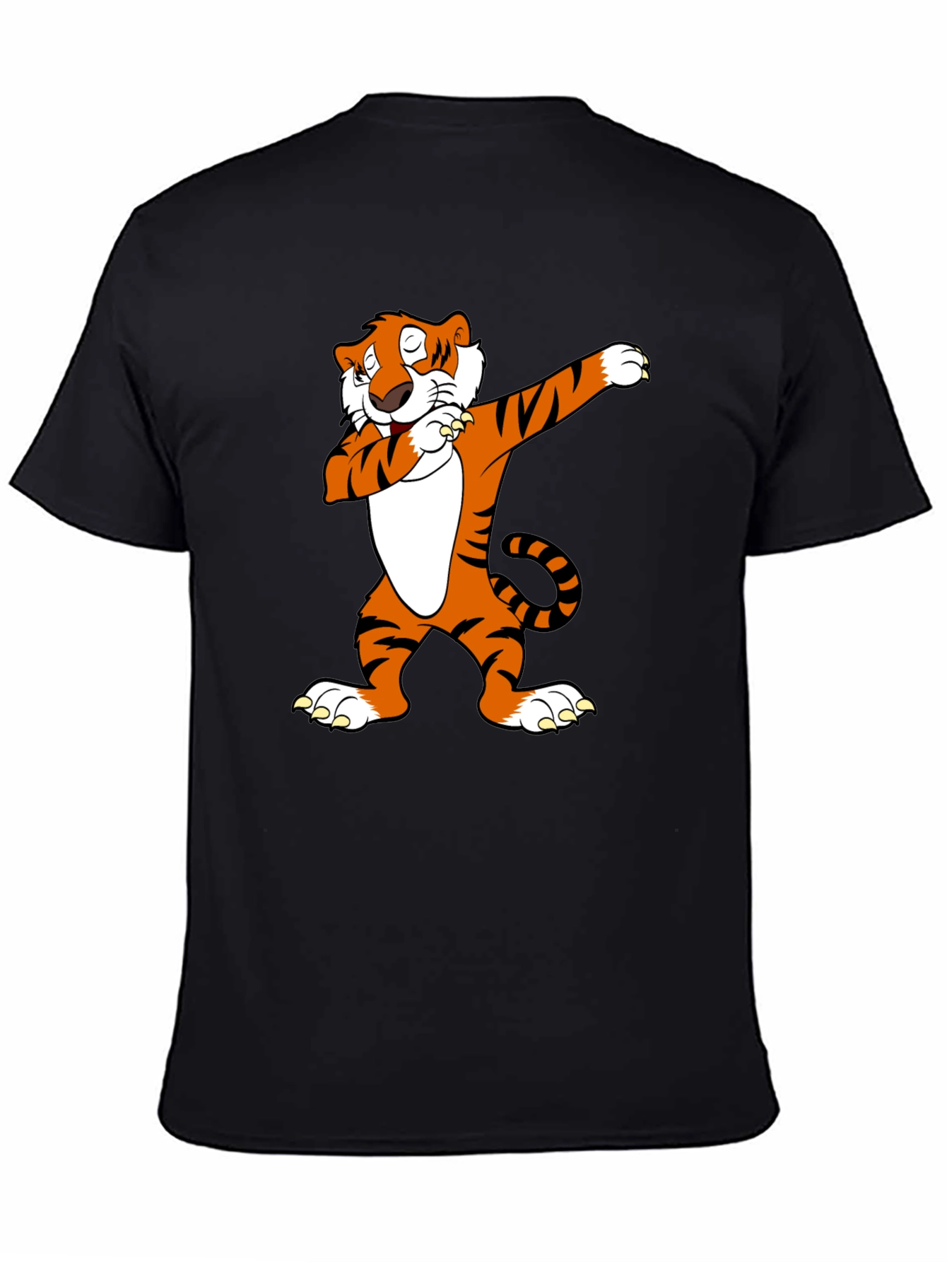 Dabbing Tiger Graphic Tee - Cool Black T-Shirt