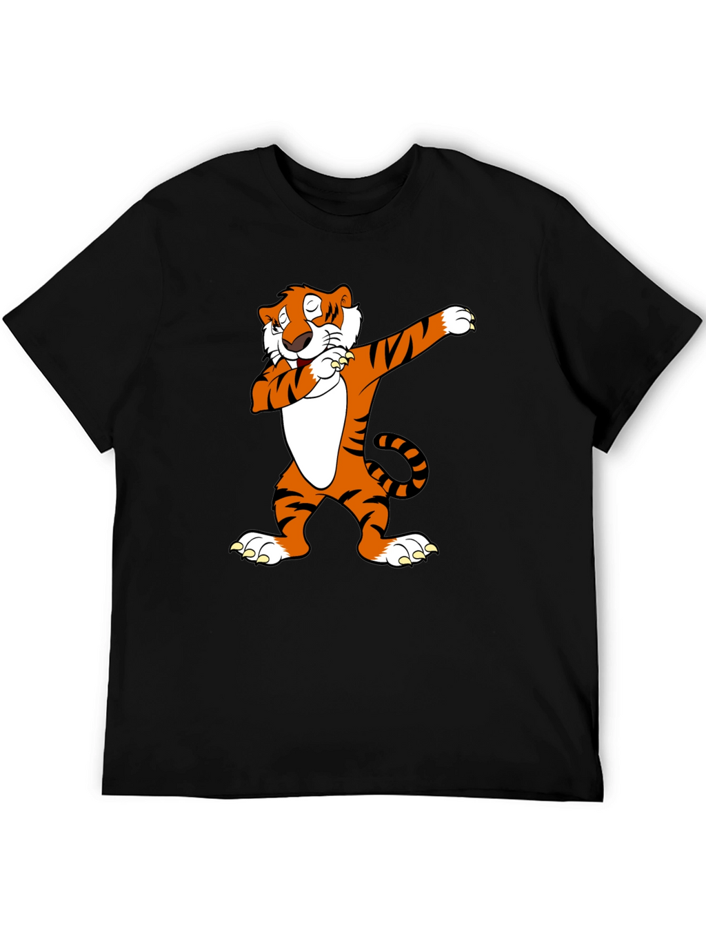 Dabbing Tiger Graphic Tee - Cool Black T-Shirt