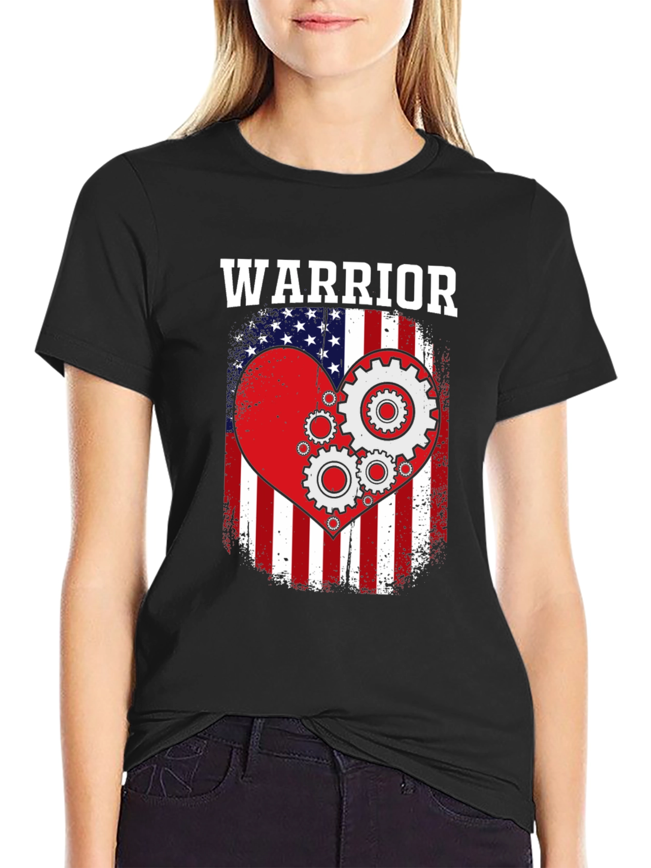 Warrior Patriotic Heart Gear T-Shirt