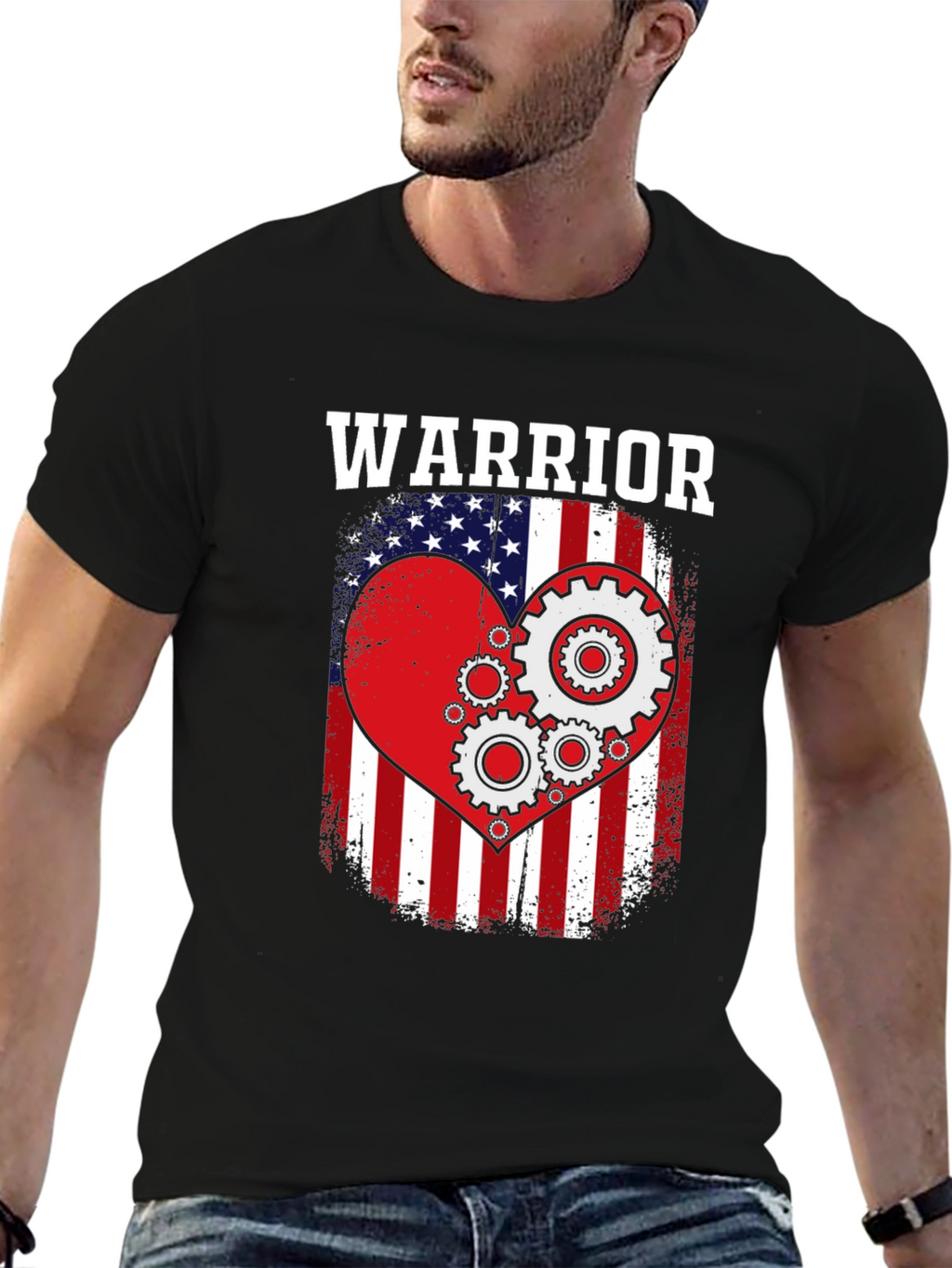 Warrior Patriotic Heart Gear T-Shirt