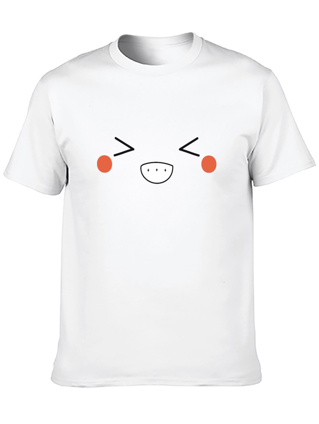 Minimalist Black T-Shirt with Smiling Face