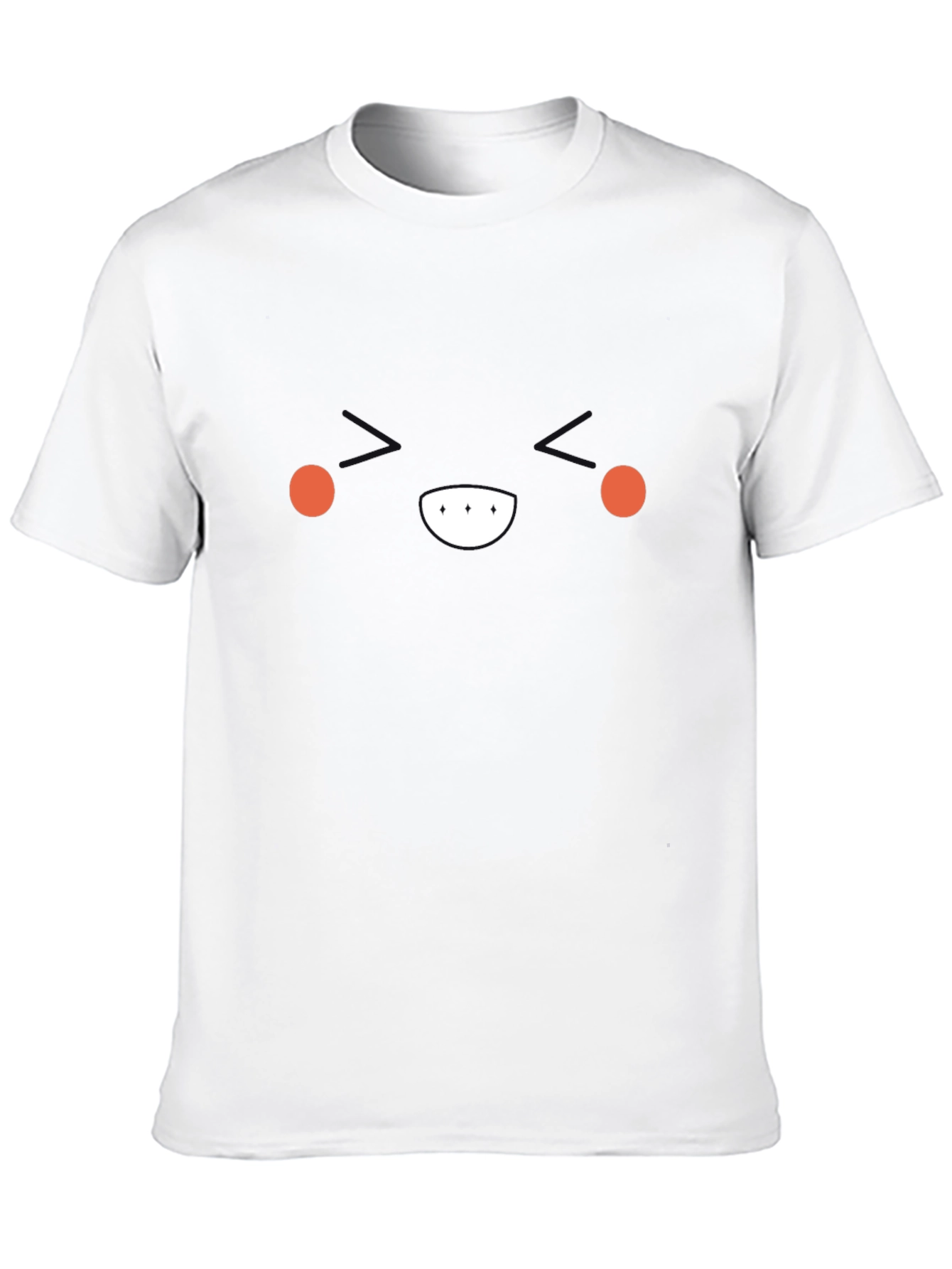 Minimalist Black T-Shirt with Smiling Face