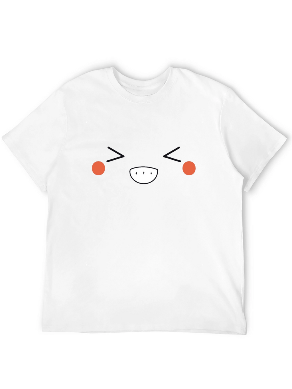 Minimalist Black T-Shirt with Smiling Face