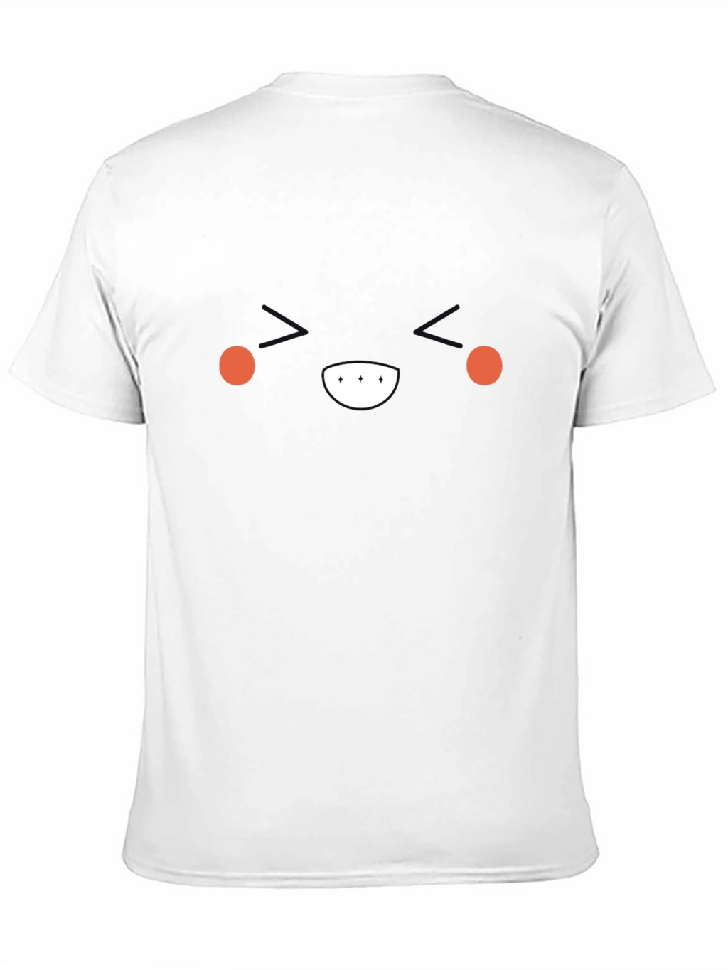 Minimalist Black T-Shirt with Smiling Face